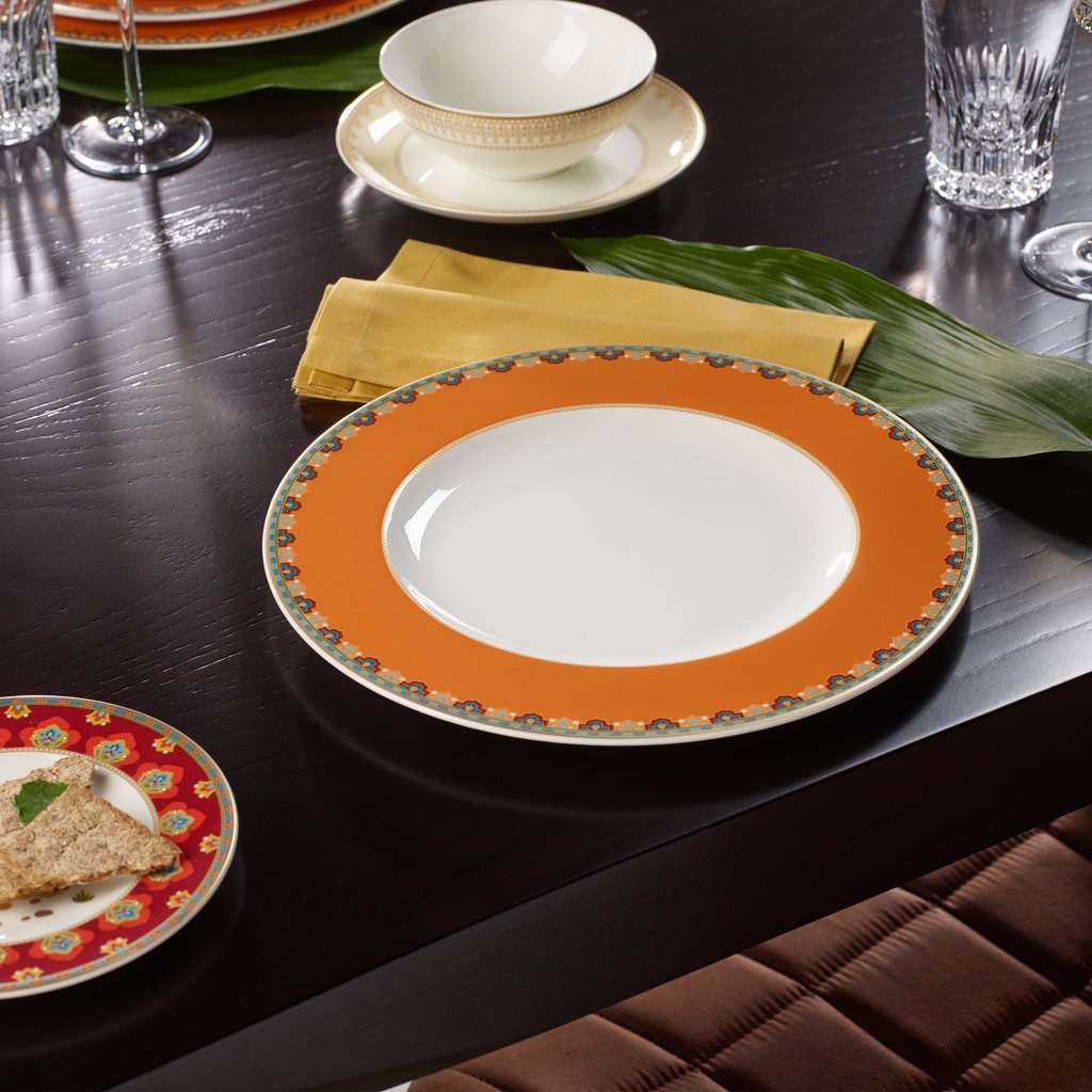 Villeroy & Boch Speiseteller »Speiseteller Samarkand Mandarin ø 27,7 cm 6er Set bunt«