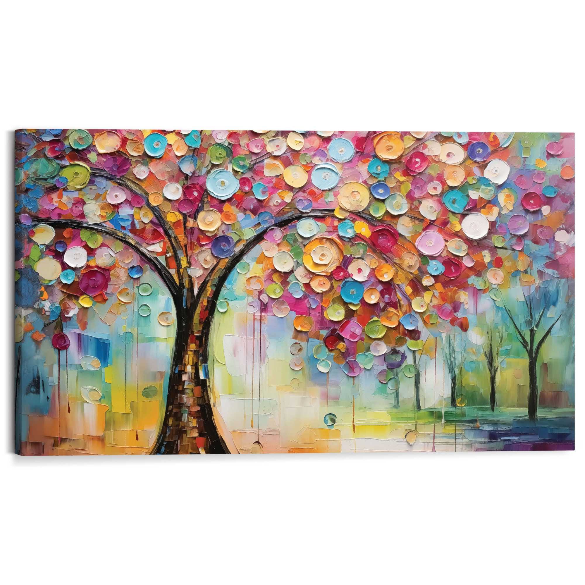 Reinders Deco-Panel "Mehrfarbiger Baum", Wohnzimmer - Mehrfarbig - MDF - Wa günstig online kaufen
