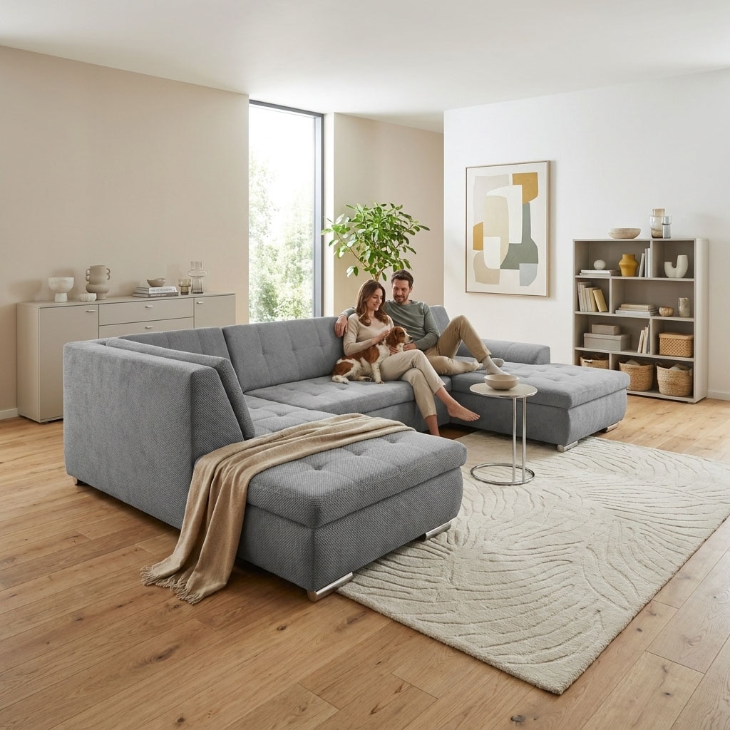 OTTO home Wohnlandschaft "Torrnby 360 x 201 cm, mit Steppungen, modern & stabil" L-Form, aus haustierfreundlichem Pet Friendly Bezug