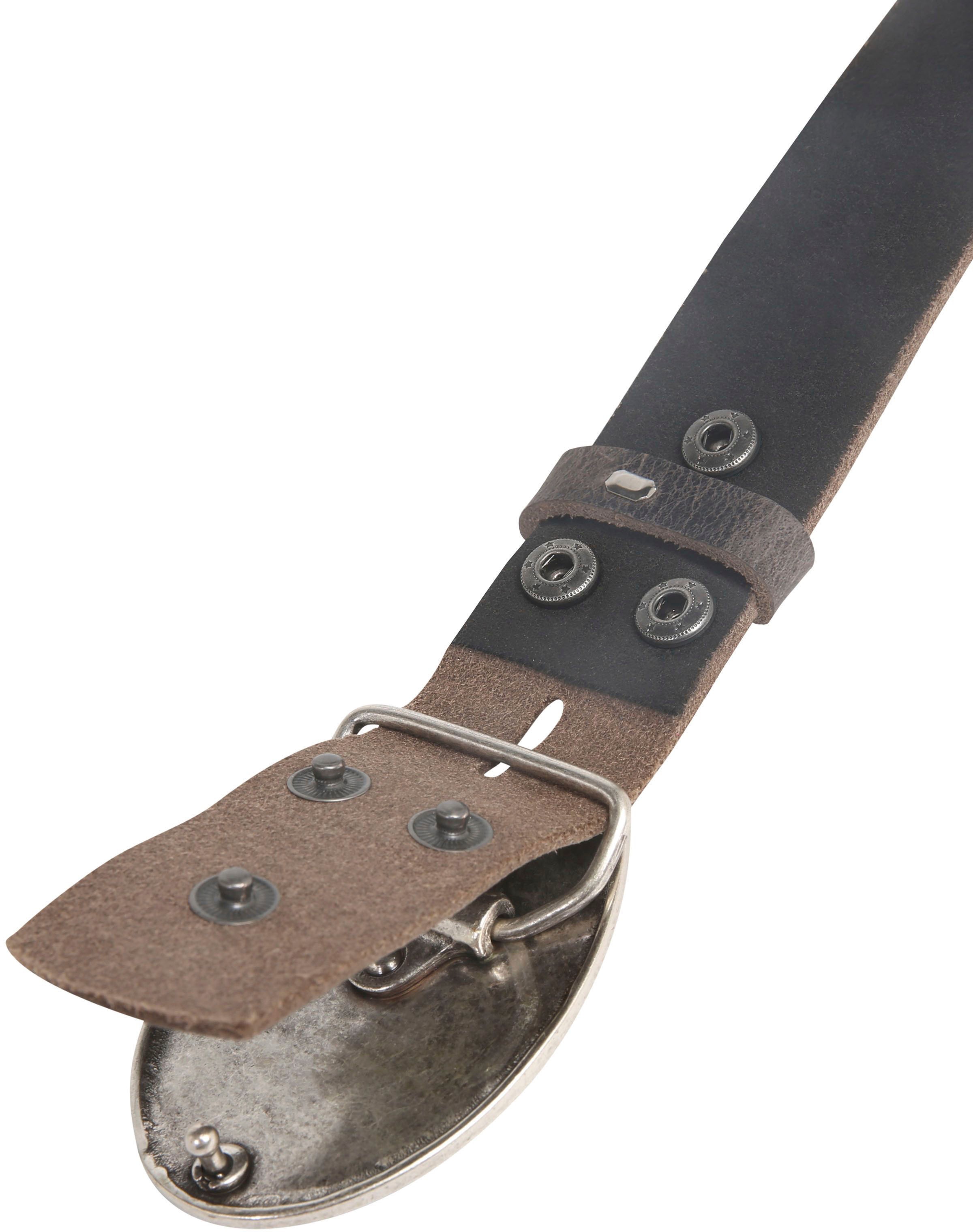 Thumbnail - Rettungsring Gürtel Ledergürtel mit Koppelschließe im Antik-Look