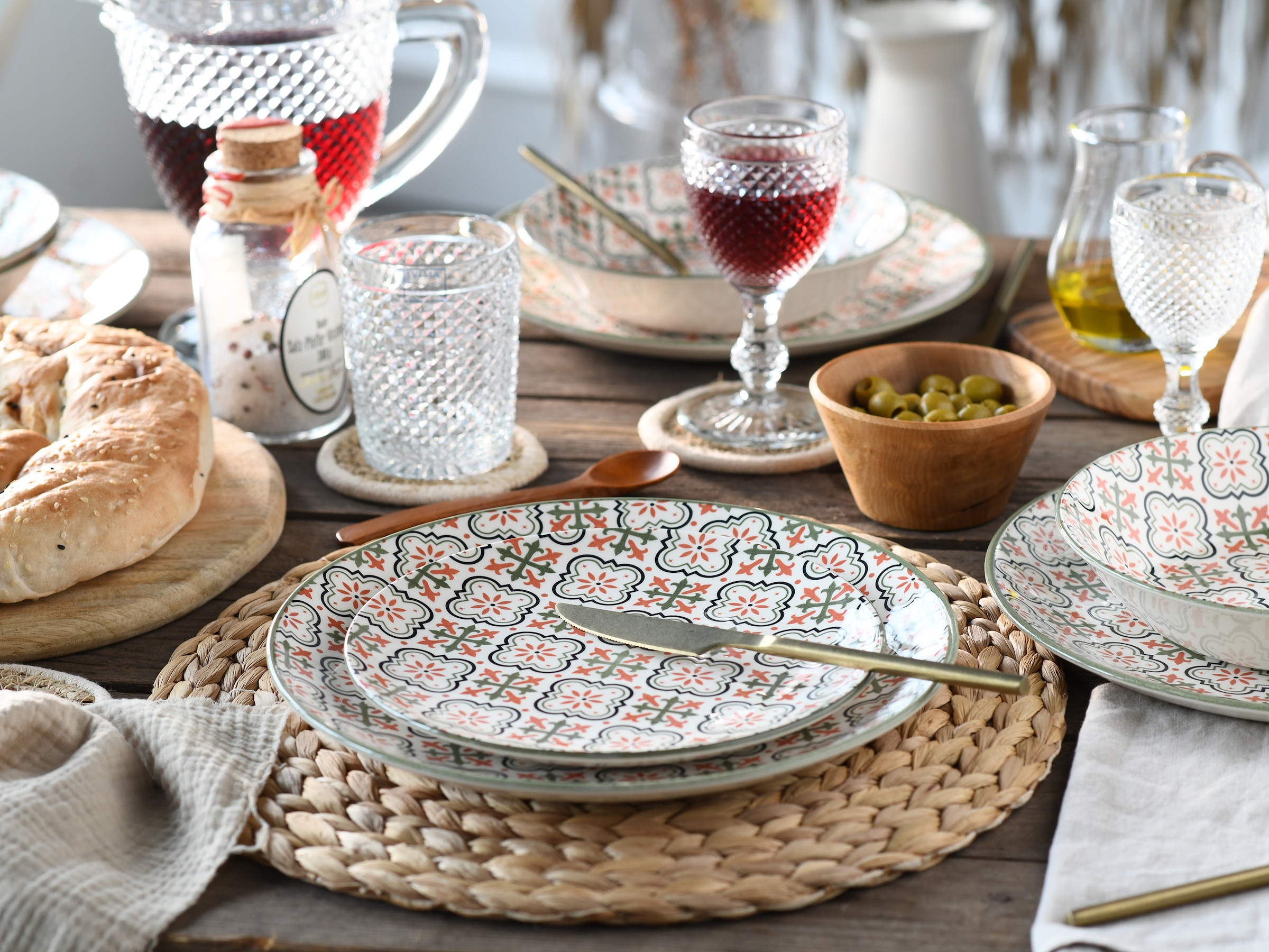 CreaTable Kombiservice »Rumi«, (Set, 16 tlg.), orientalisch mediterraner Stil