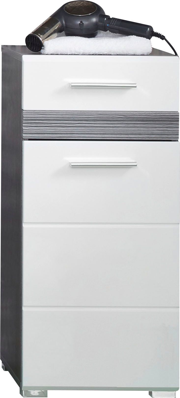 welltime Unterschrank »Toulon« Kommode mit 1 Tür & 1 Schublade - (B/T/H) 37/31/80 cm