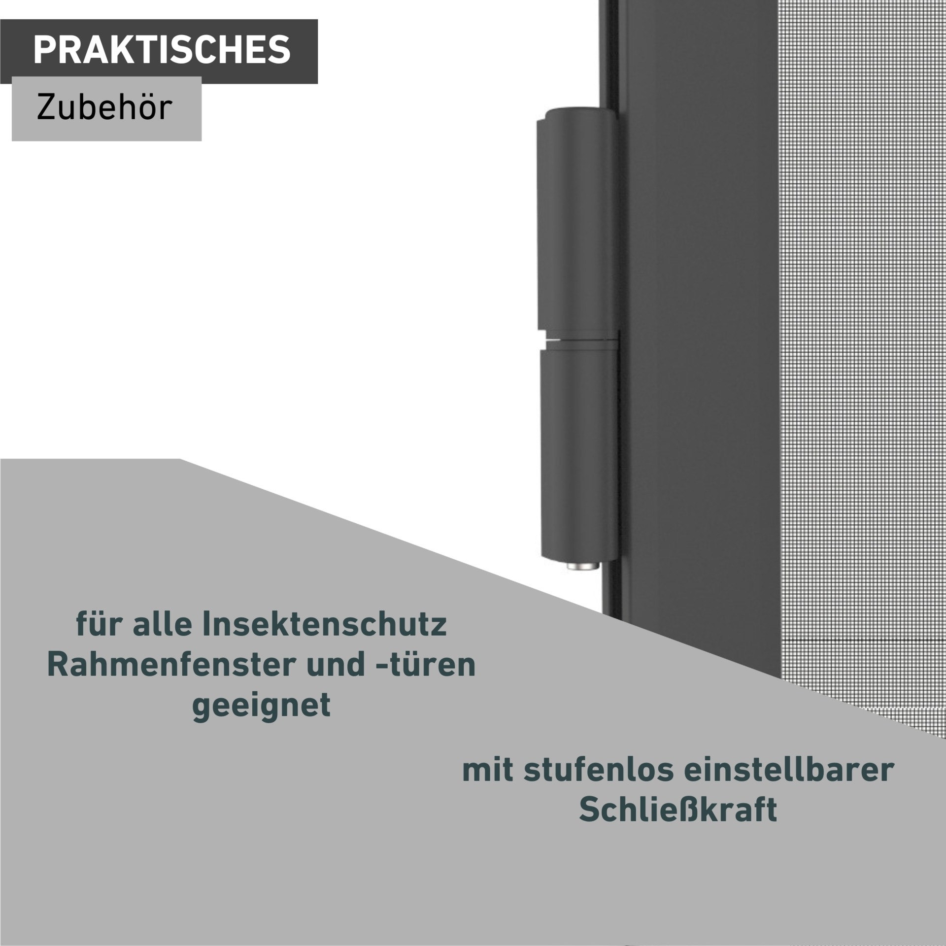 Windhager Montagezubehör »für Insektenschutz Rahmenfenster und Türen, 3 Stk. Alu Scharniere« 3 Stk. tlg. Fliegengitterfenster Ersatzteil, erhältlich in weiß oder anthrazit