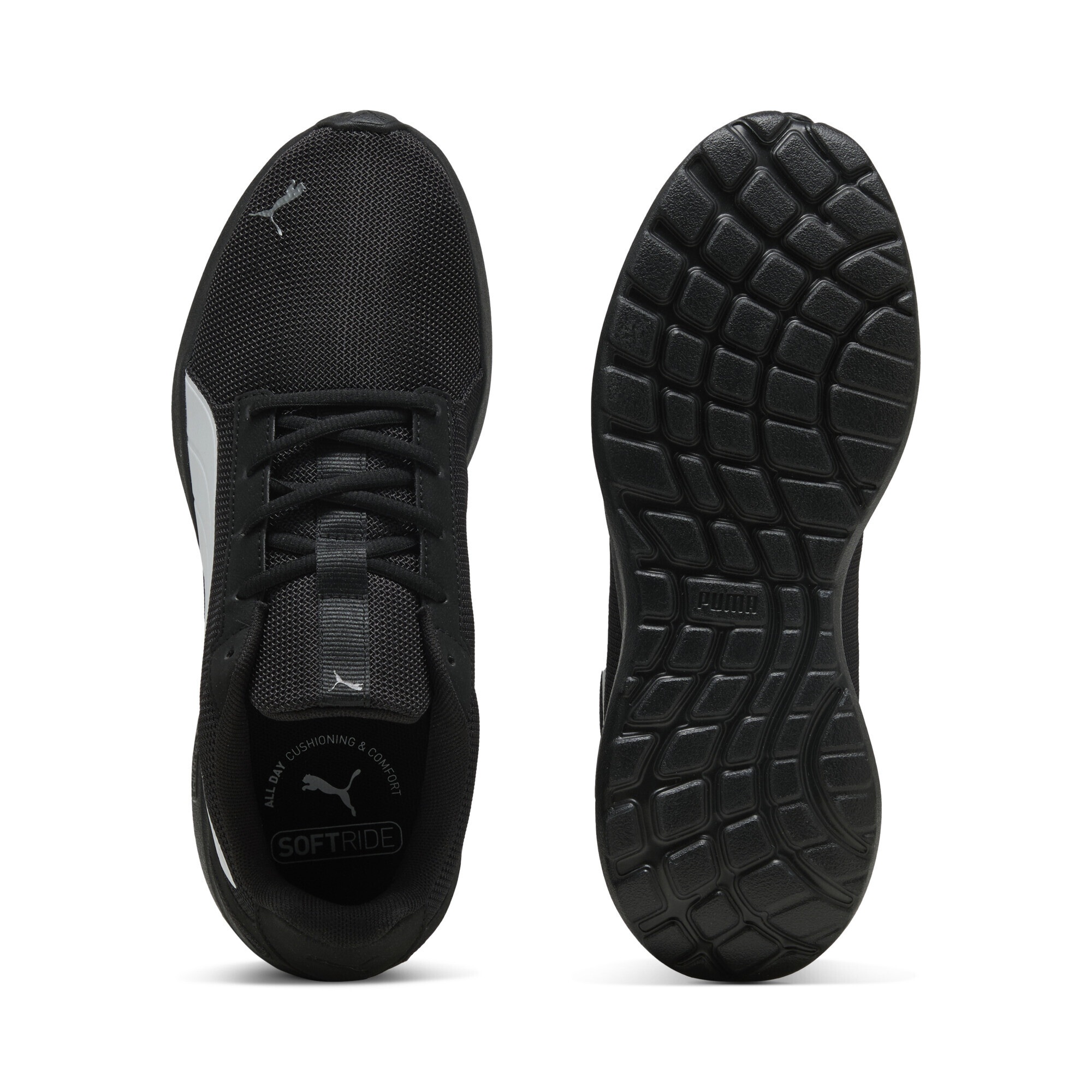 Sneaker PUMA "SOFTRIDE Cosmic Sneakers Erwachsene", Damen, Gr. 41, schwarz-weiß (schwarz, weiß), Obermaterial: Synthetik, Textil; Futter: Textil; Innensohle: Textil; Laufsohle: Synthetik, Schuhe Sneaker 3