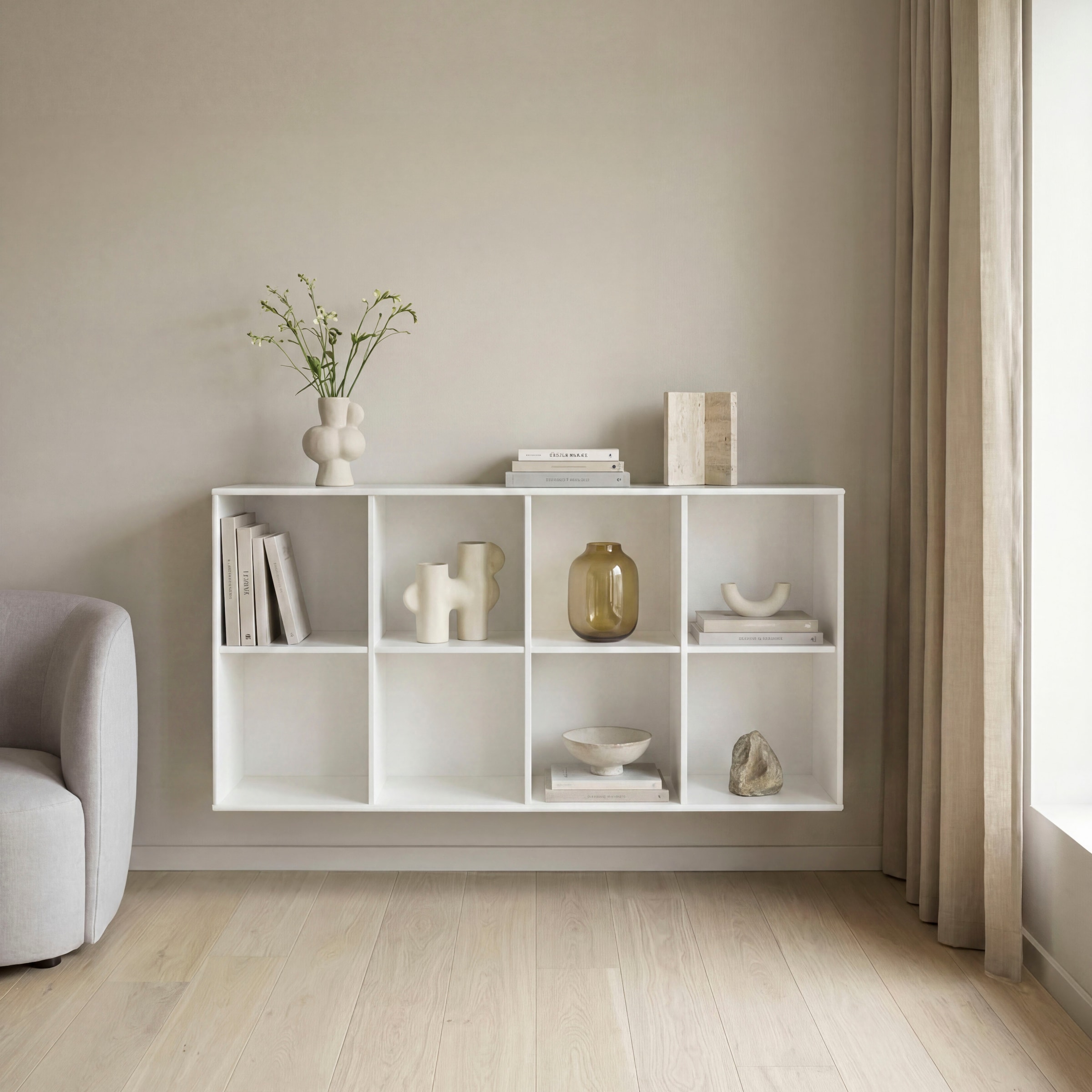 Hammel Furniture Sideboard "Mistral Kubus 116, hängend/stehend montierbar" 1 Stk. tlg. Verstellbar Einlegeböden, B: 136 cm, anpassungsbar Designmöbel