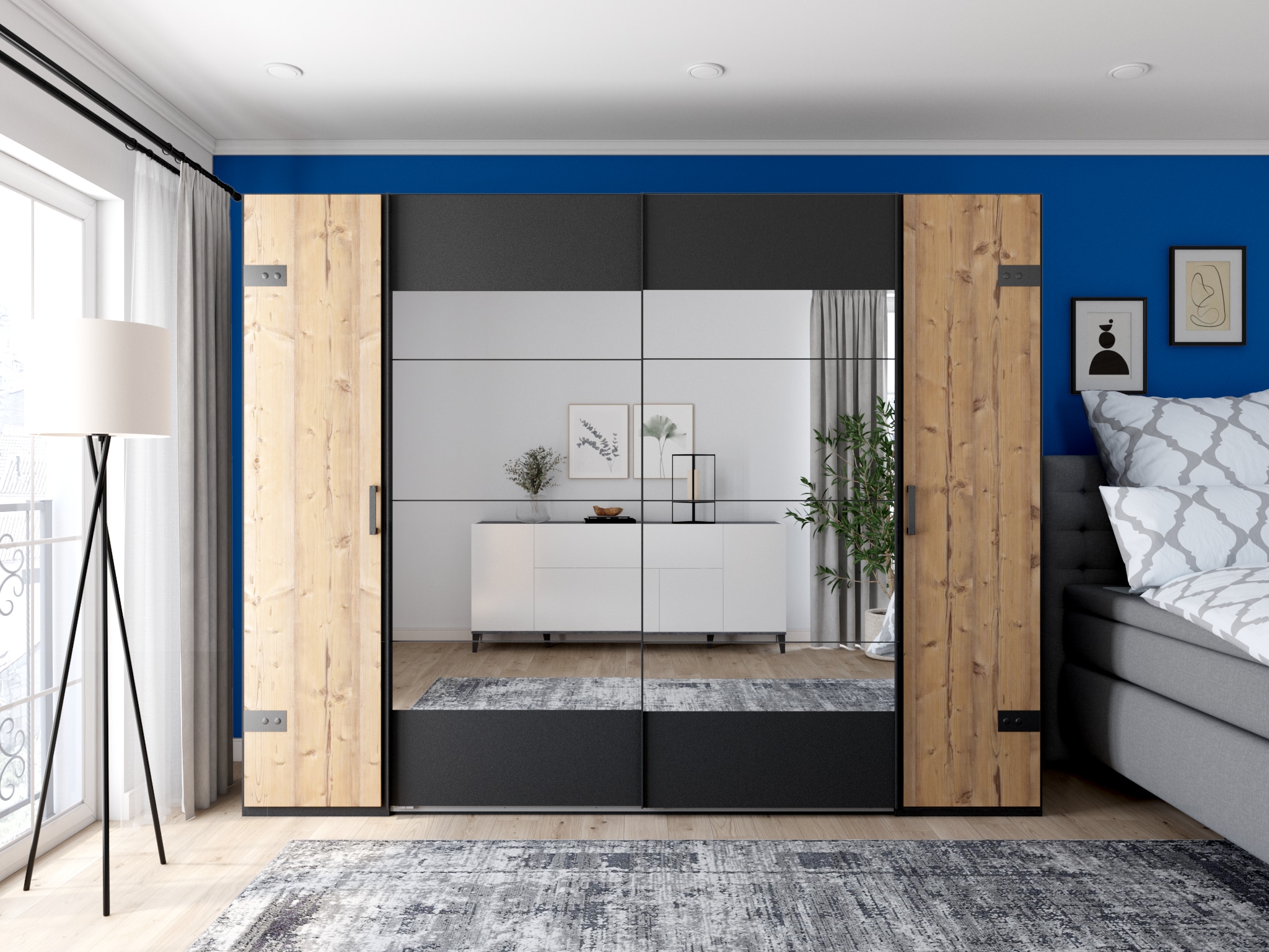 my home Teppich »Hamsa« rechteckig 9 mm Höhe dezenter Glanz, Schrumpf-Garn-Effekt, im Vintage-Look, dichte Qualität