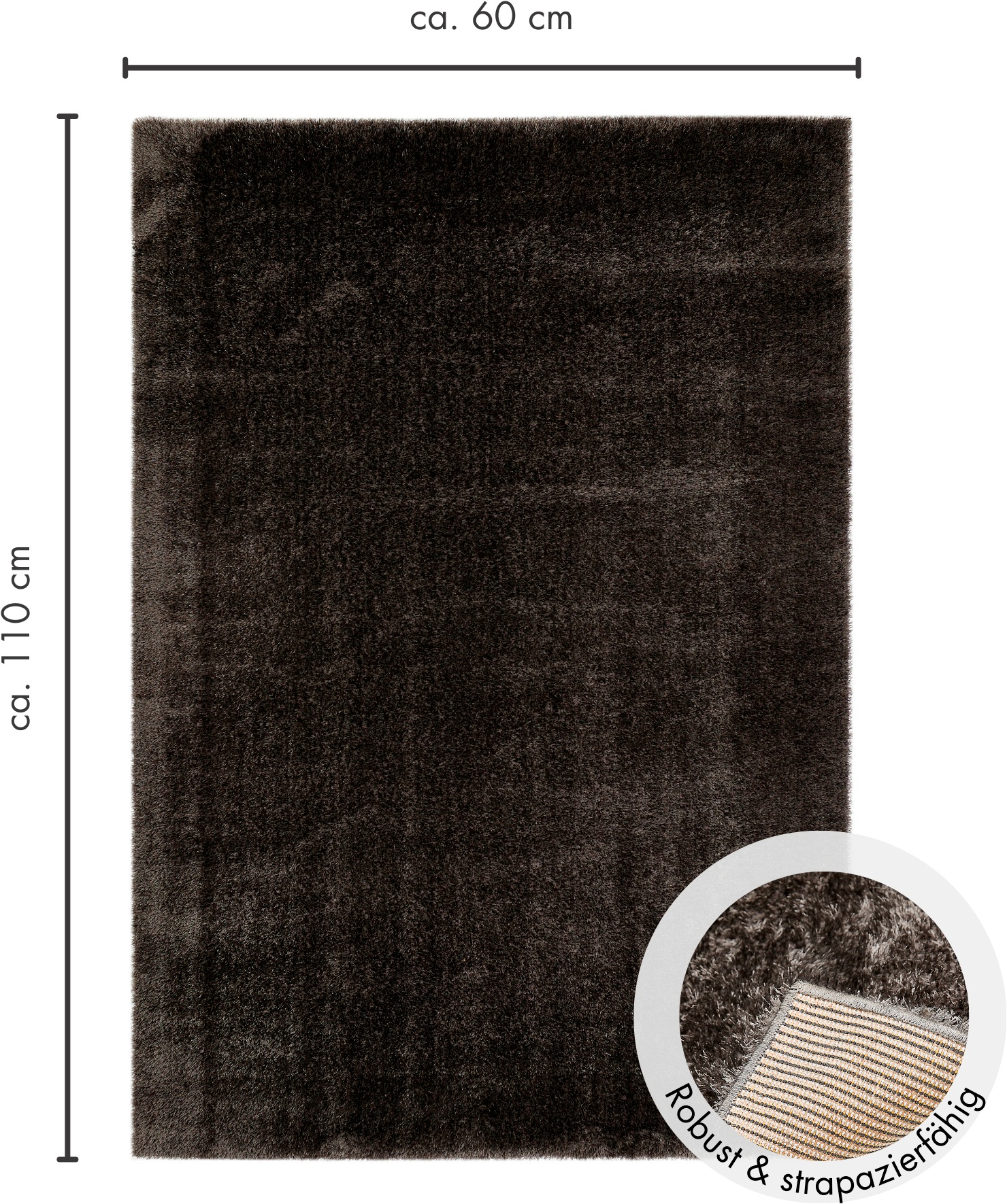 LUXOR living Hochflor-Teppich »Gela«, rechteckig, 45 mm Höhe, Uni Farben, weich und flauschig, ideal im Wohnzimmer & Schlafzimmer