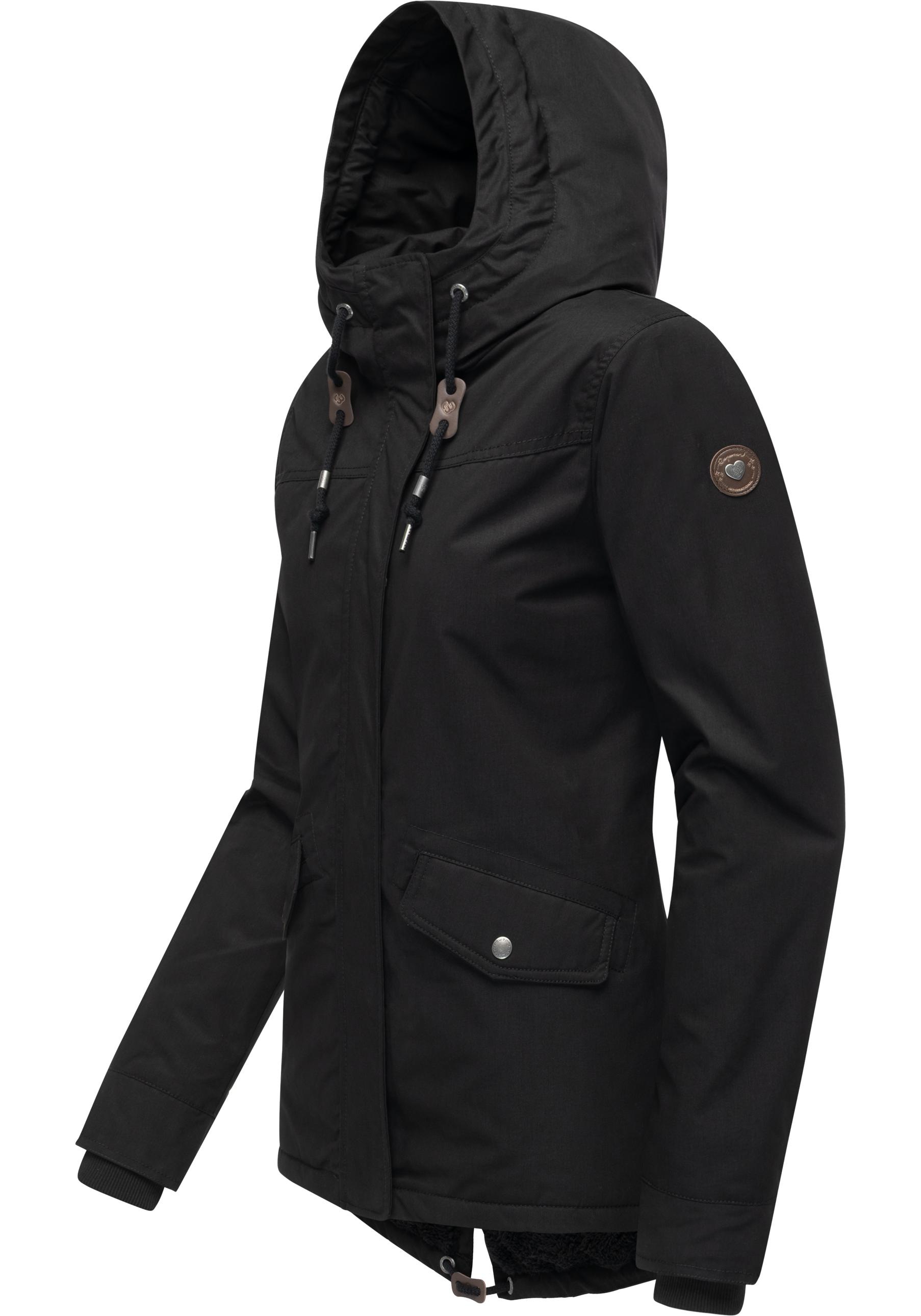 Ragwear Winterjacke »Parkker Warm YOUMODO«, mit Kapuze, Winter Parka mit kuscheligem Teddy-Innenfutter