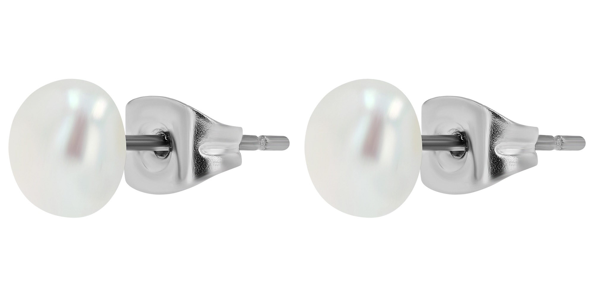 Adelia´s Paar Ohrhänger "Ohrringe – Ohrstecker aus Titan mit Süßwasserperle" Perfekt als Geschenk für besondere Menschen