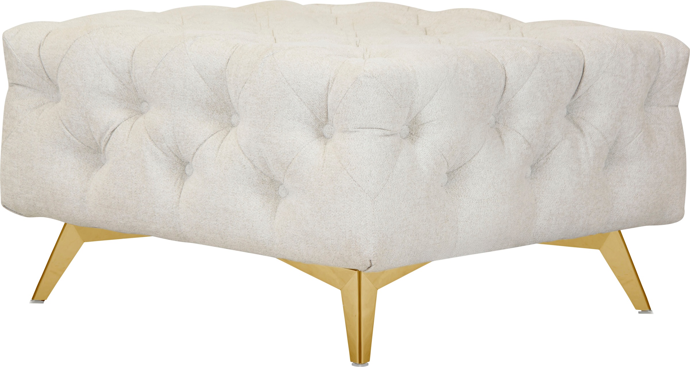 Thumbnail - Home affaire Polsterhocker "Amaury" Chesterfield-Optik, Breite 80cm, Fußfarbe wählbar