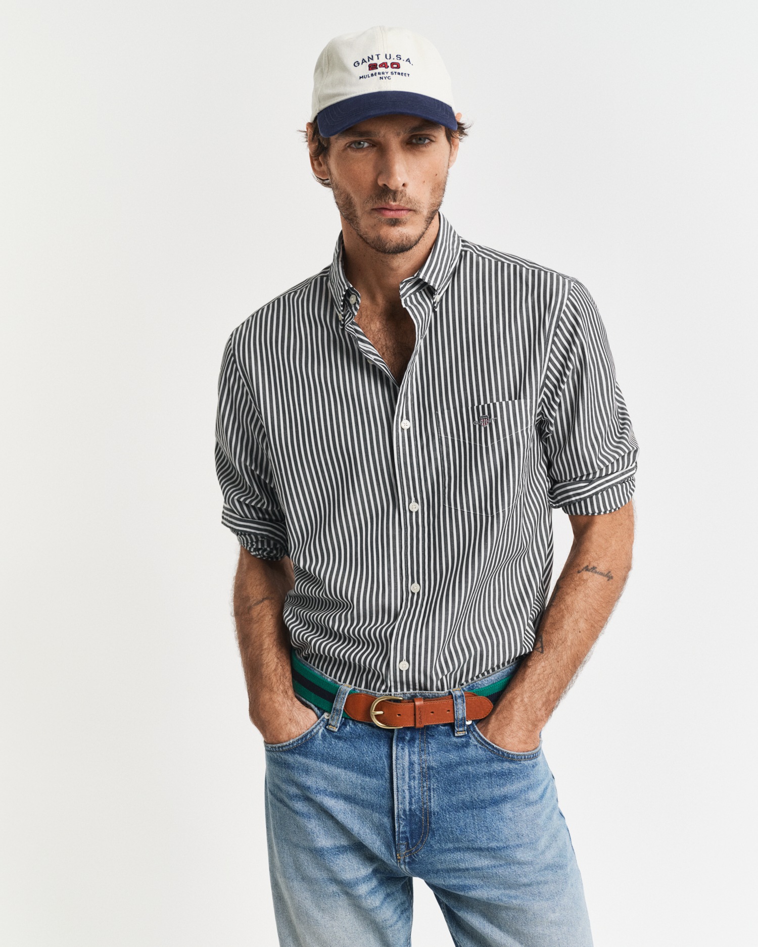 Gant Langarmhemd "REG POPLIN STRIPE SHIRT" günstig online kaufen