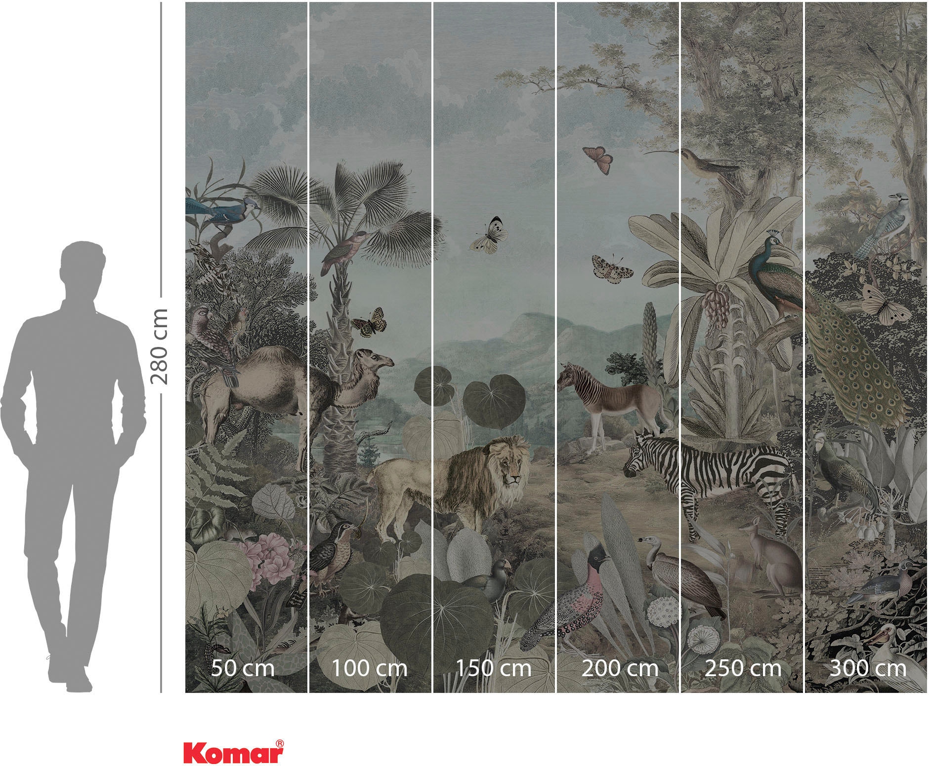 Komar Fototapete »Digitaldruck Vlies -  Peace and Harmony - Größe 300 x 280 cm« bedruckt glatt Wohnzimmer, Schlafzimmer