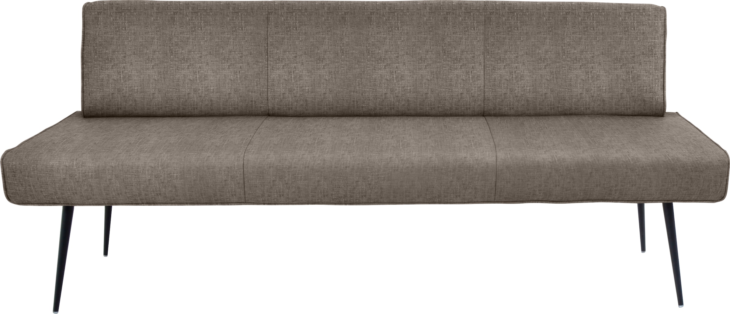 K+W Komfort & Wohnen "Giacomo I Polsterbank" Metallfüsse in schwarz, wahlweise in der Breite 200cm oder 177cm