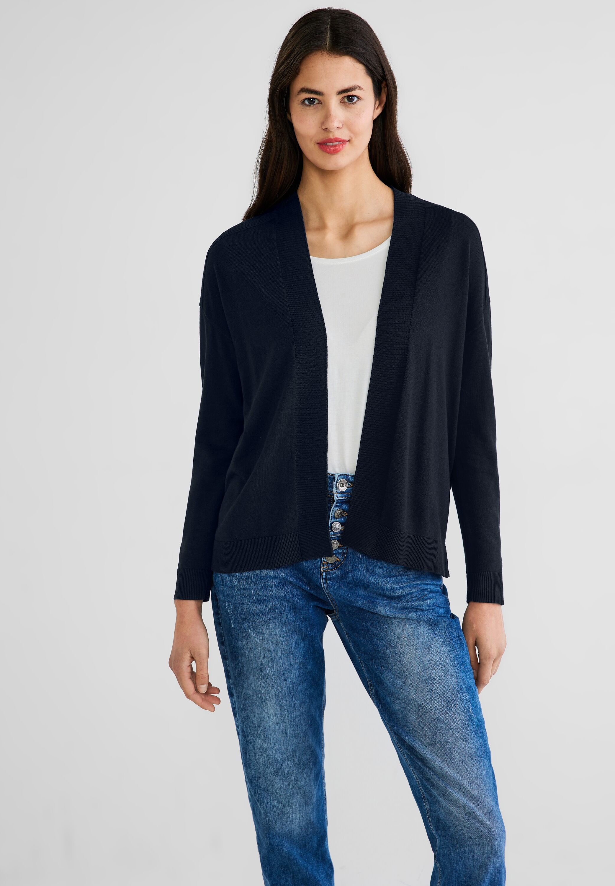 STREET ONE Strickjacke, aus softem Materialmix