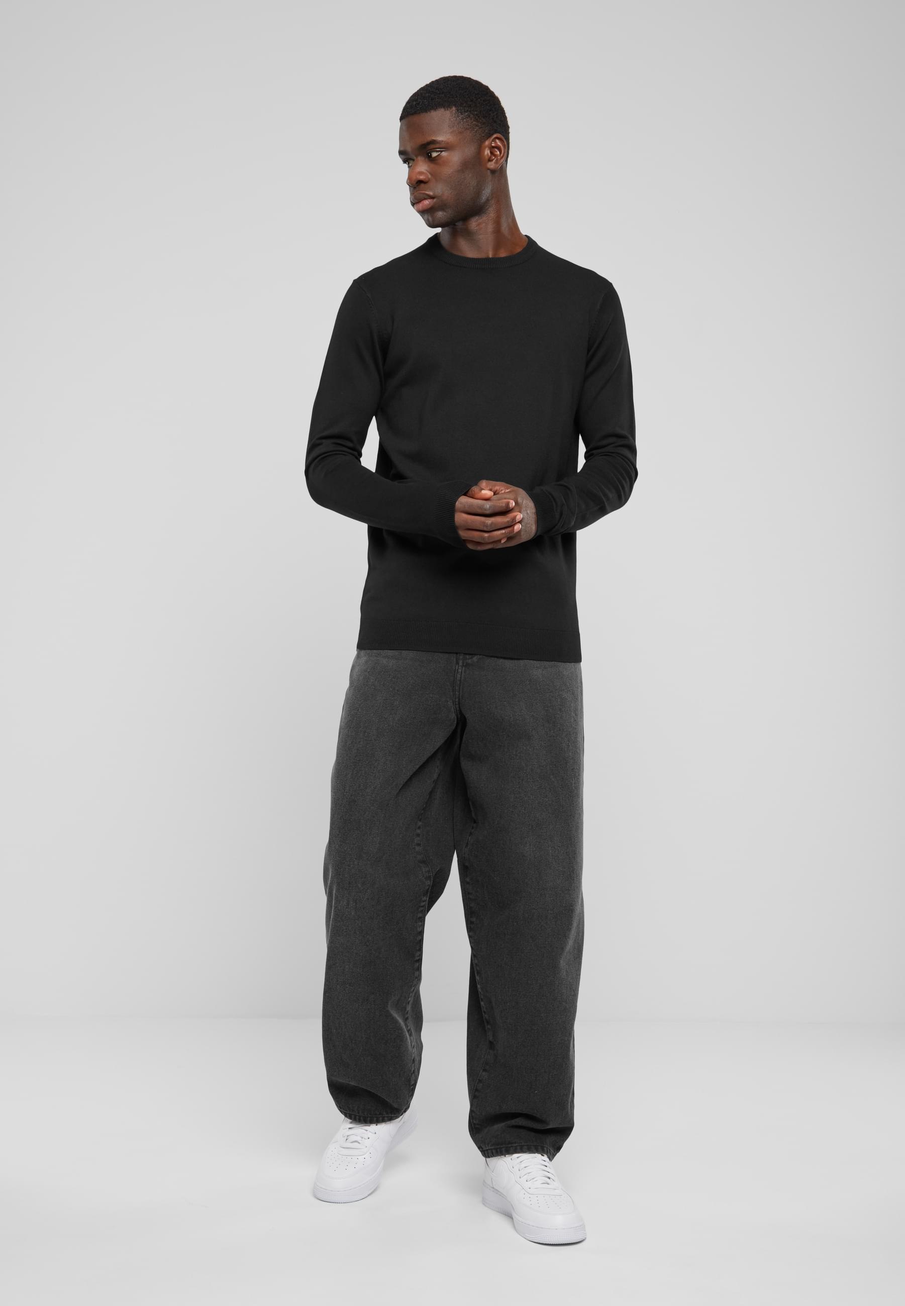 URBAN CLASSICS Rundhalspullover »Urban Classics Herren Knitted Crewneck Sweater«, (1 tlg.)
