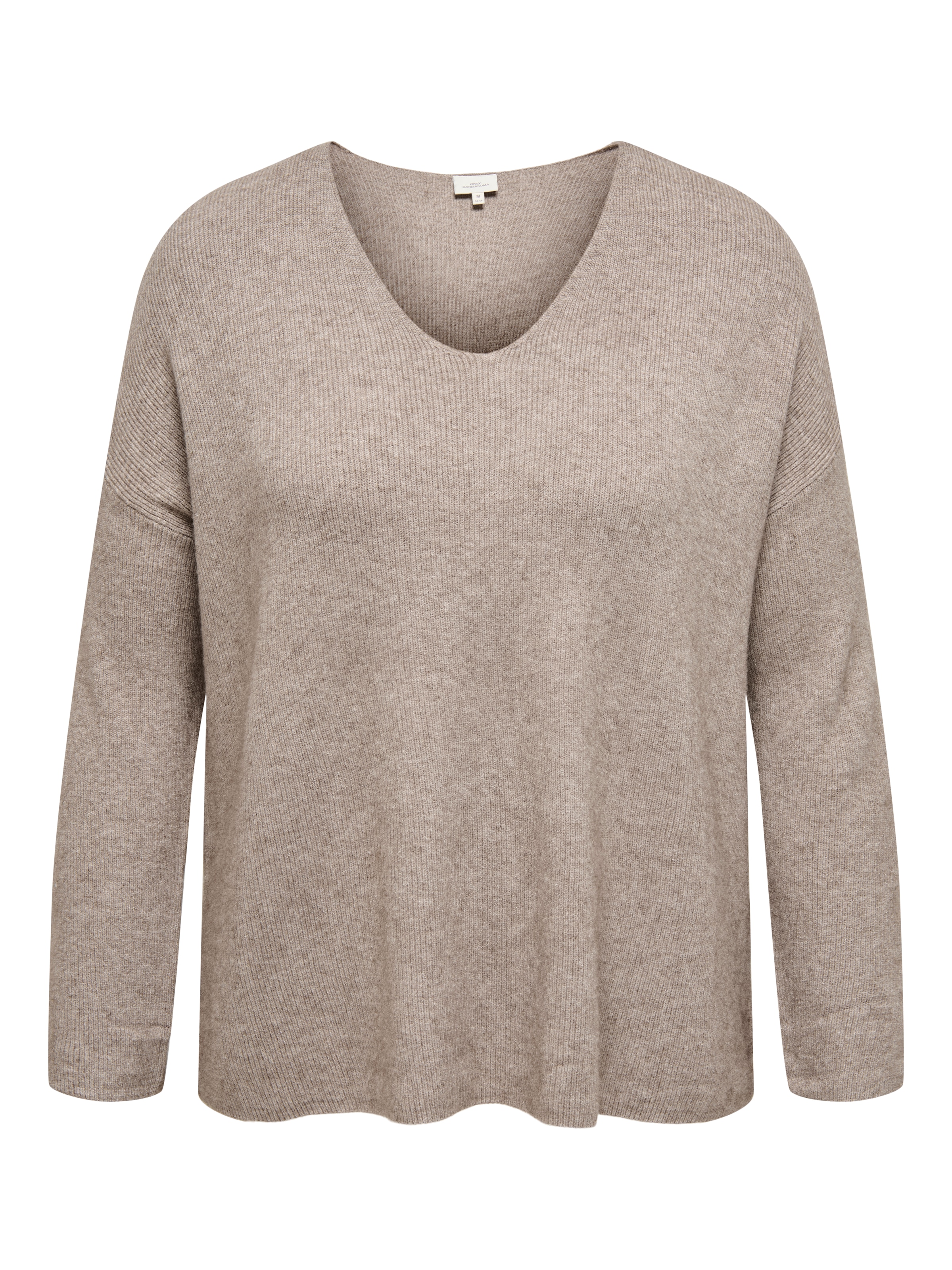 ONLY CARMAKOMA V-Ausschnitt-Pullover "CARIBI LS RIB LOOSE V-NECK CC KNT" günstig online kaufen