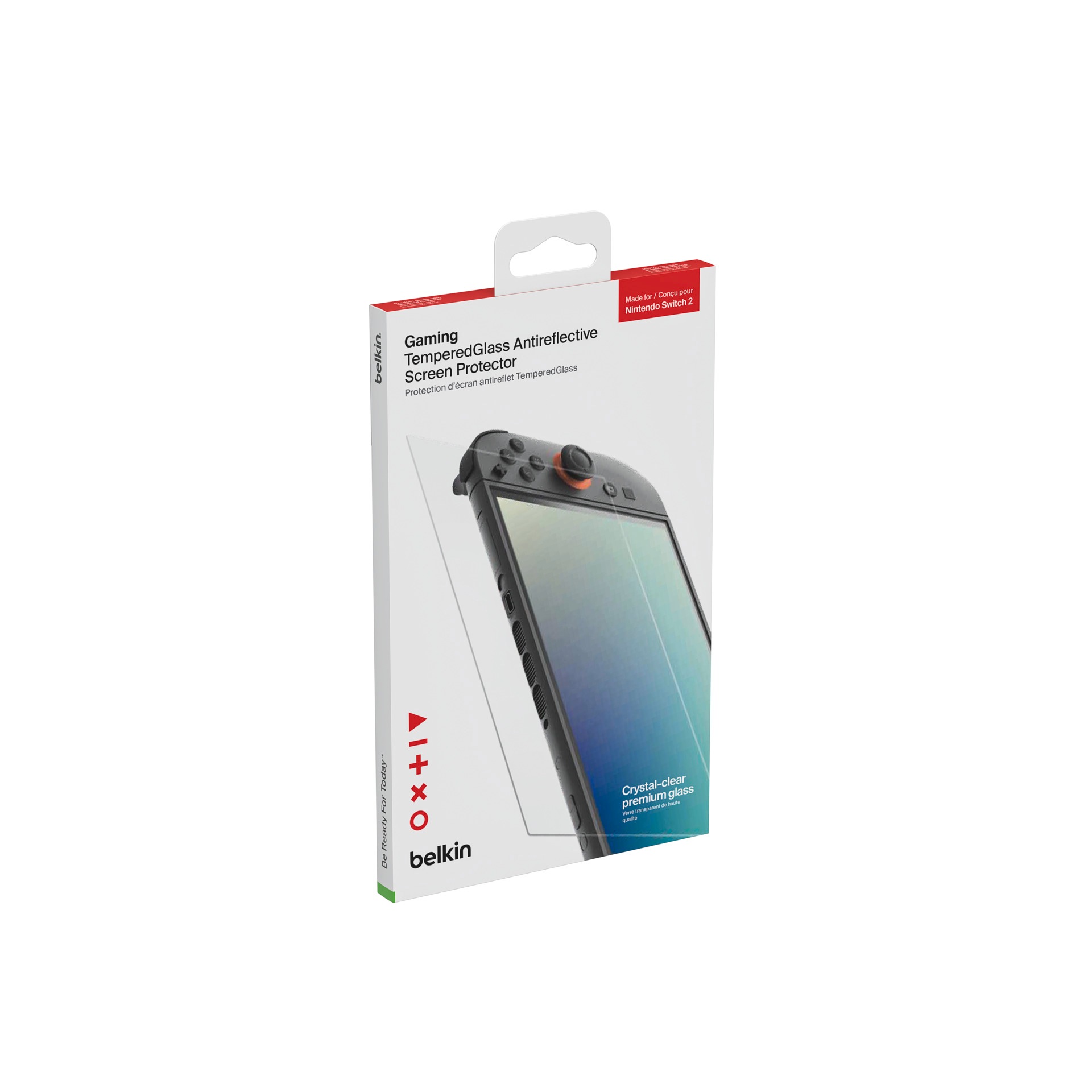 Belkin Displayschutzglas »Gaming TemperedGlass Antireflective Screen Protector«, für Nintendo Switch 2, Displayschutzfolie, Schutzfolie, Bildschirmschutz, kratz- & stoßfest