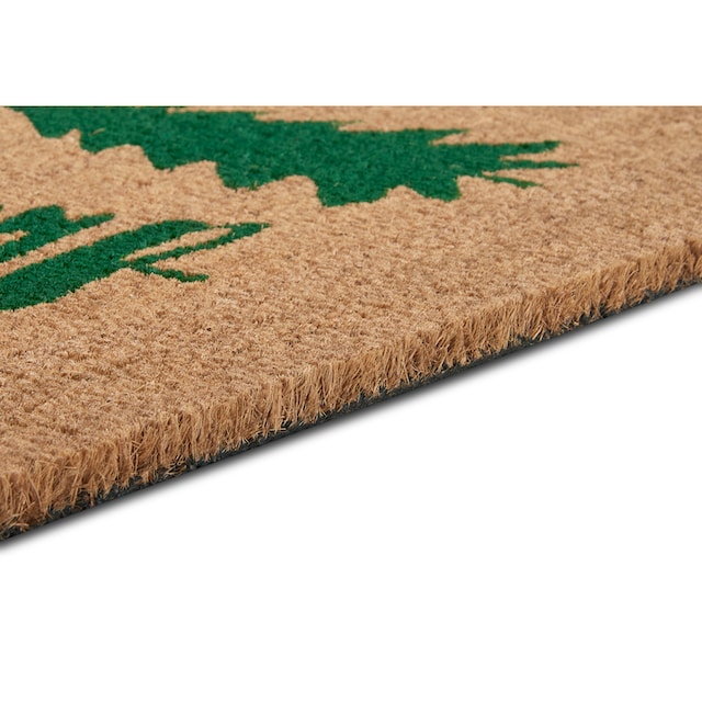 HANSE Home Fußmatte »Mix Mats Kokos Decorated Pine Trees«, rechteckig, Kokos,  Schmutzfangmatte, Outdoor, Rutschfest, Innen, Kokosmatte | BAUR