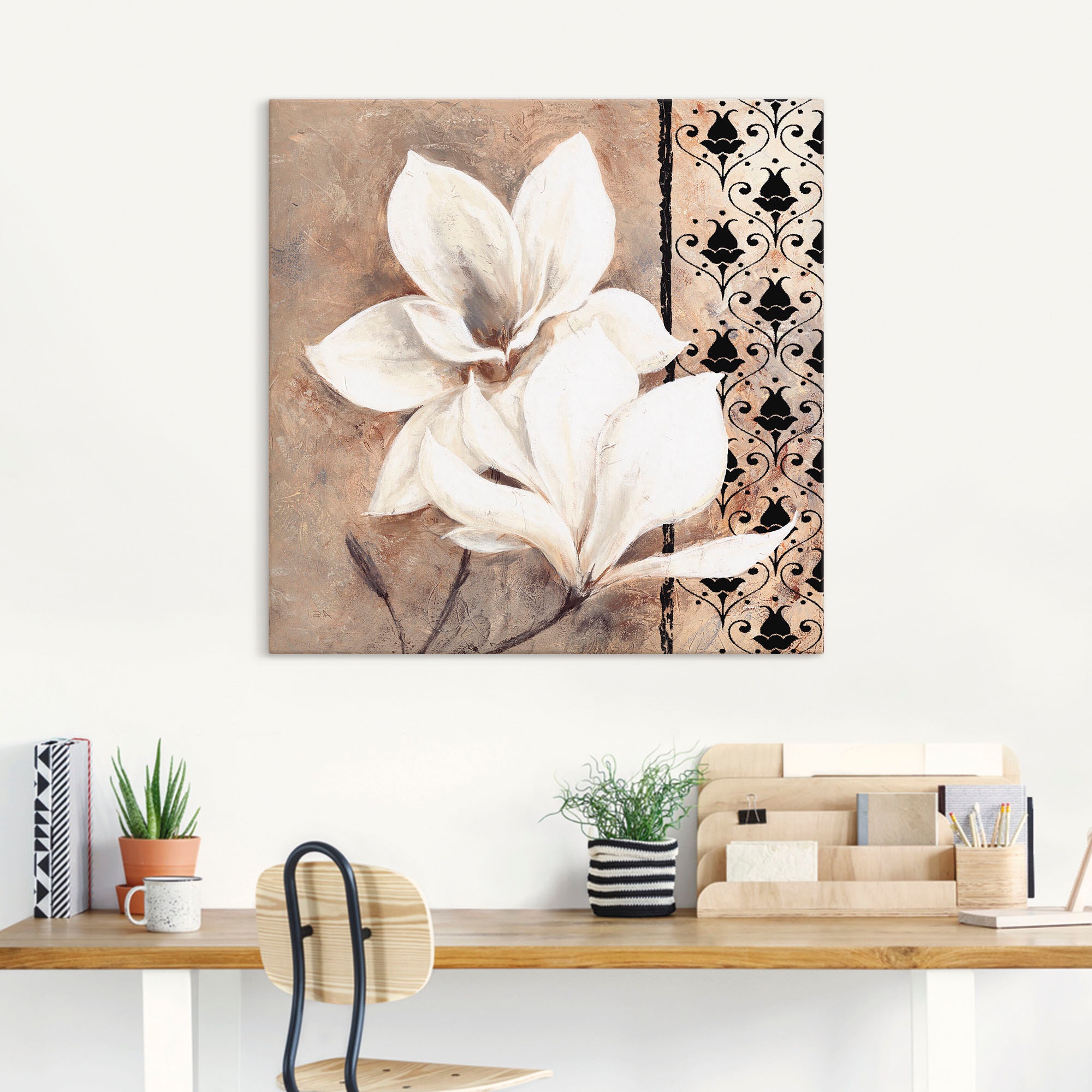 Artland Leinwandbild "Klassische Magnolien" Blumenbilder 1 Stk. tlg. auf Ho günstig online kaufen