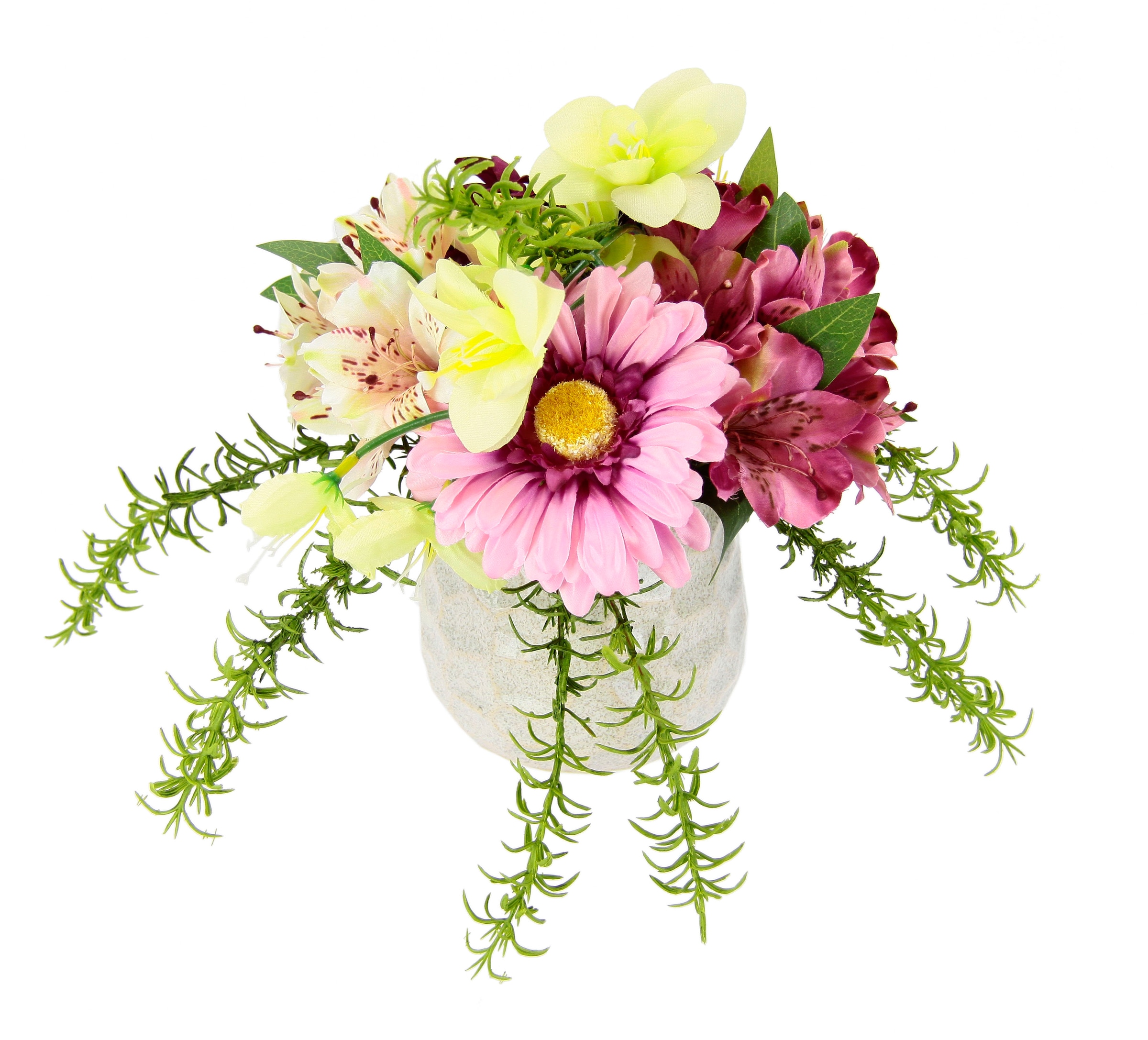 Kunstblume »Arrangement Blüten«, Topf aus Keramik