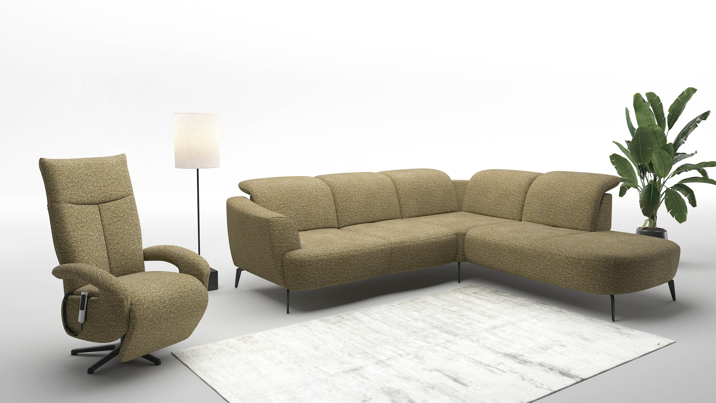 sit&more Ecksofa »Zoe«, ink.Sitztiefenverstellung, wahlweise mit Kopfteilverstellung
