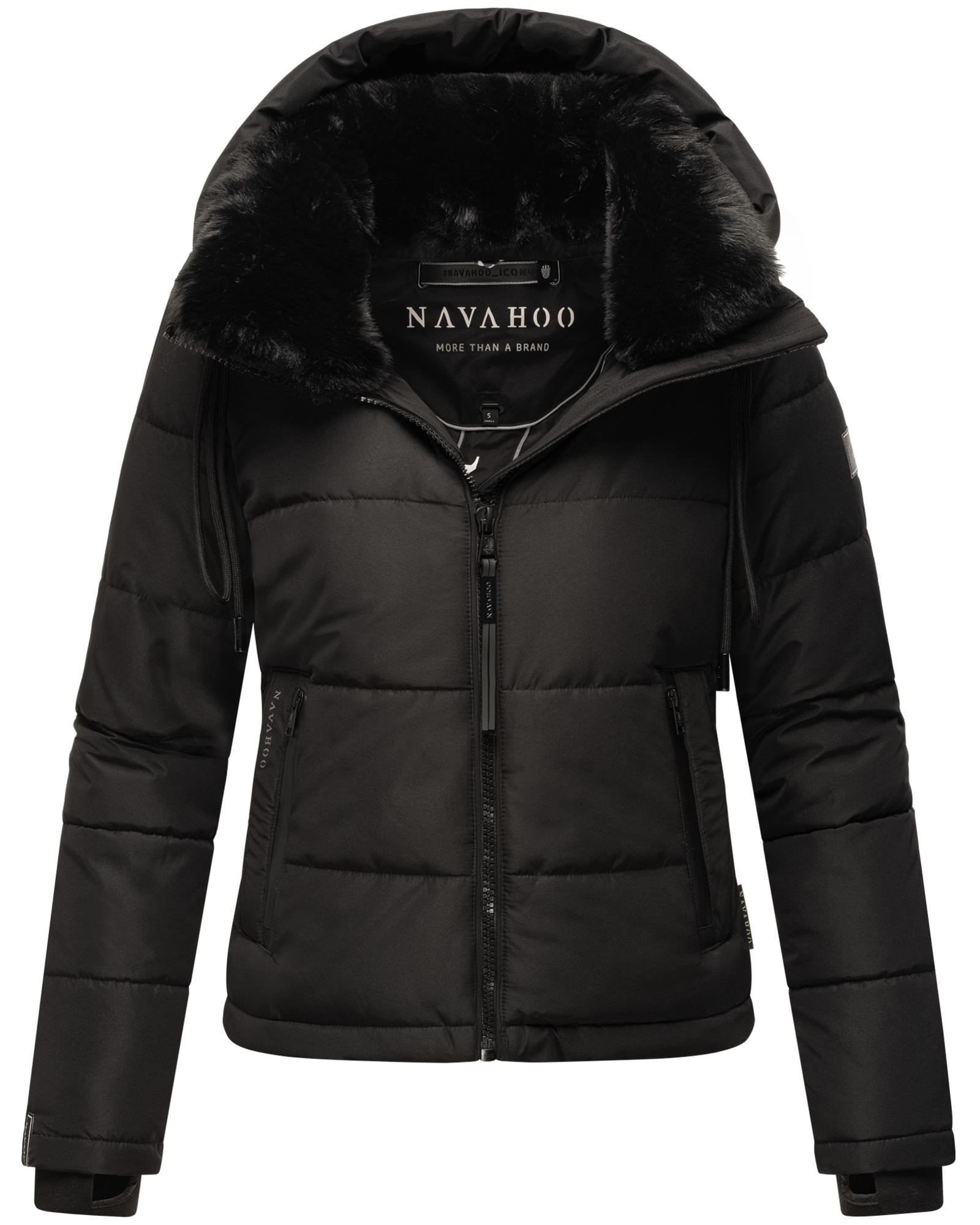 Navahoo Steppjacke "Mit Liebe XIV", mit Kapuze, Warme gesteppte Damen Winterjacke mit kuscheligem Kragen