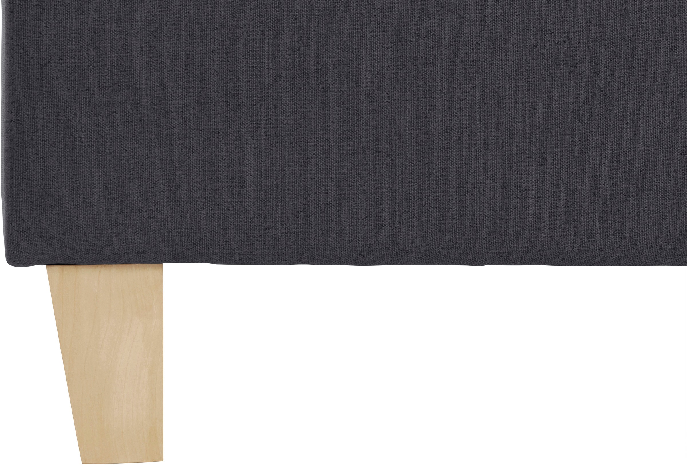 OTTO products Polsterbett »Heddi«, in 5 Breiten: von 90cm-200cm, Biese am Kopfteil, Strukturstoff