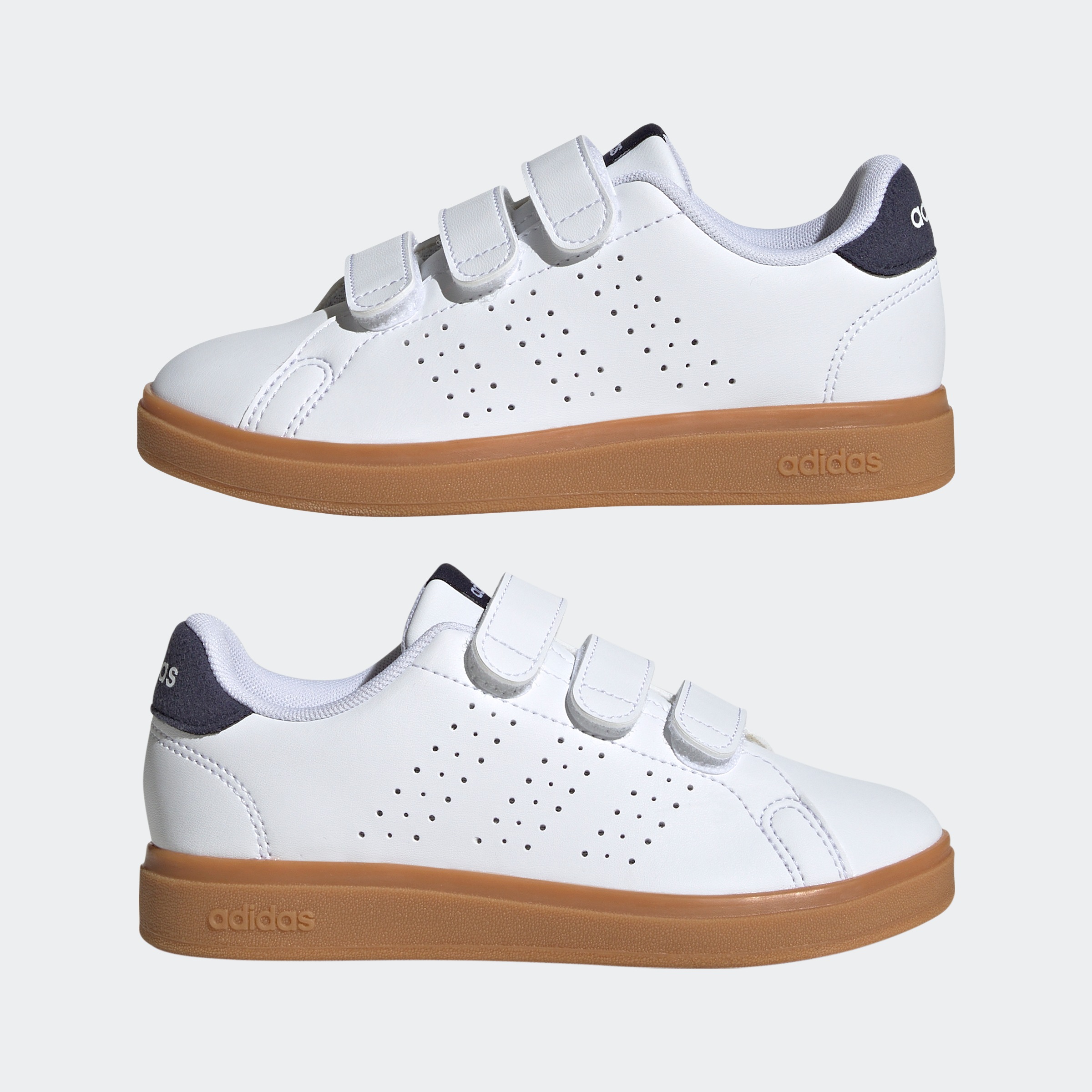 adidas Sportswear Klettschuh »ADVANTAGE BASE 2.0 KIDS«, Design auf den Spuren des adidas Stan Smith