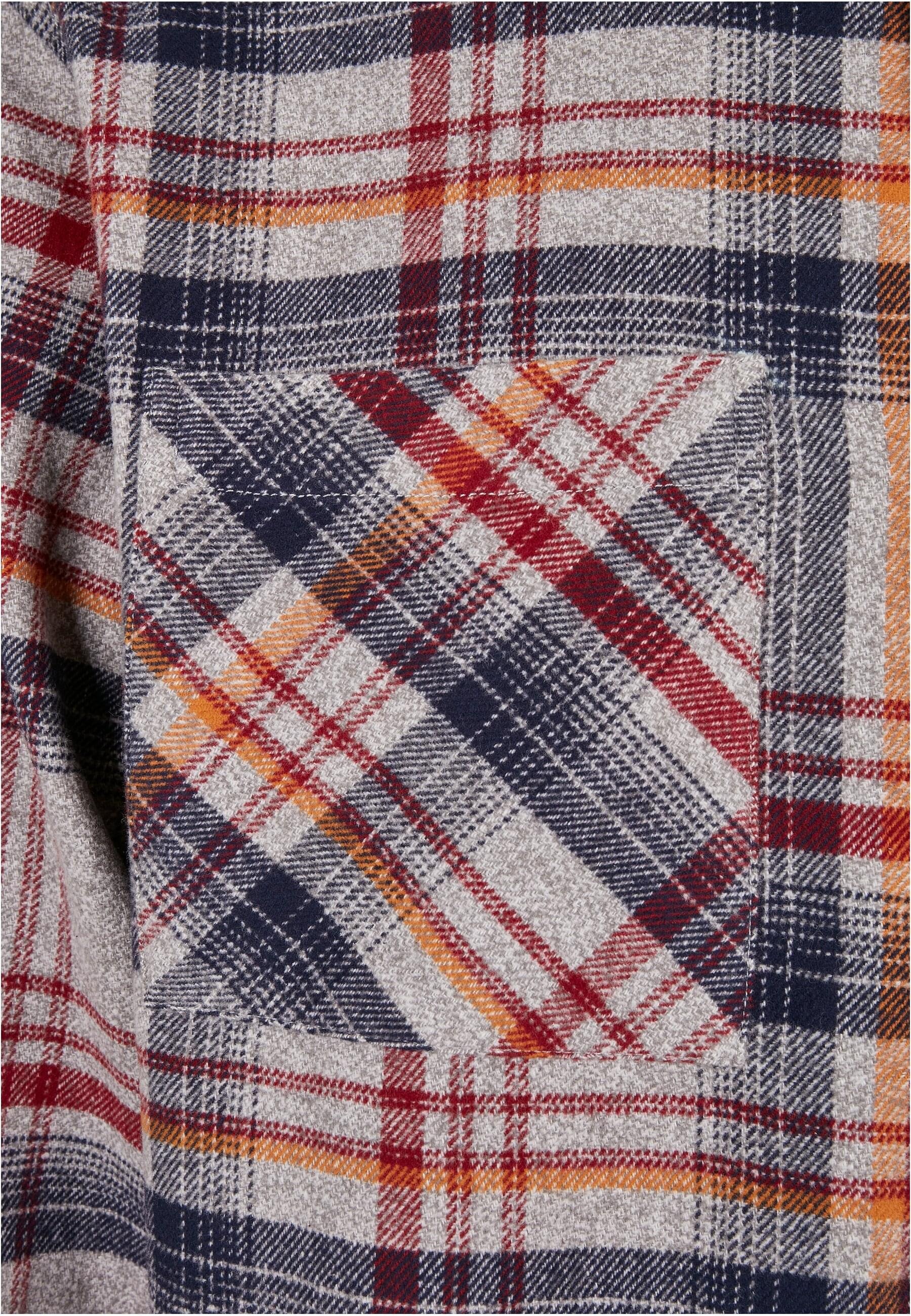 URBAN CLASSICS Langarmhemd »Urban Classics Herren Heavy Curved Oversized Checked Shirt«, (1 tlg.)