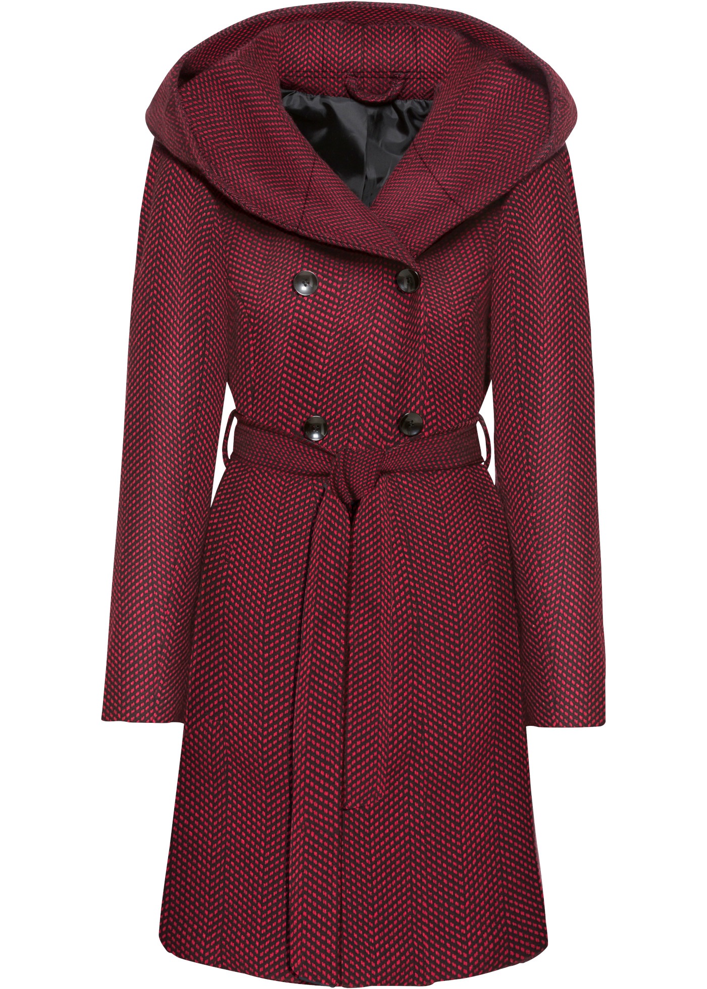 bonprix Outdoorjacke zweireihig, mit großer Kapuze, Loose Fit