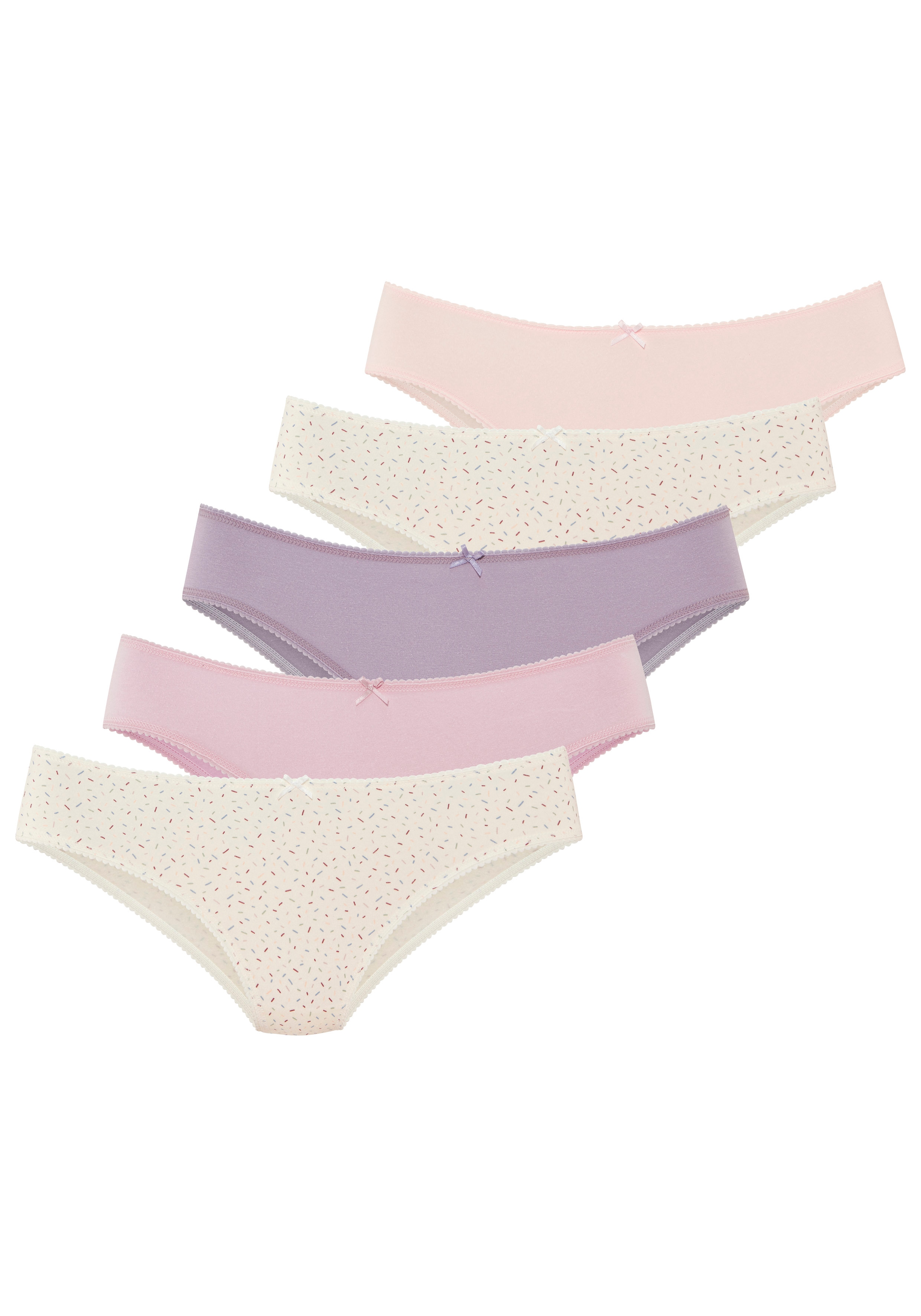 Vivance Jazz-Pants Slips mit kleiner Häkelkante, weiche Baumwollmischung