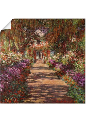Wandbild »Weg in Monets Garten in Giverny. 1902«, Garten, (1 St.)