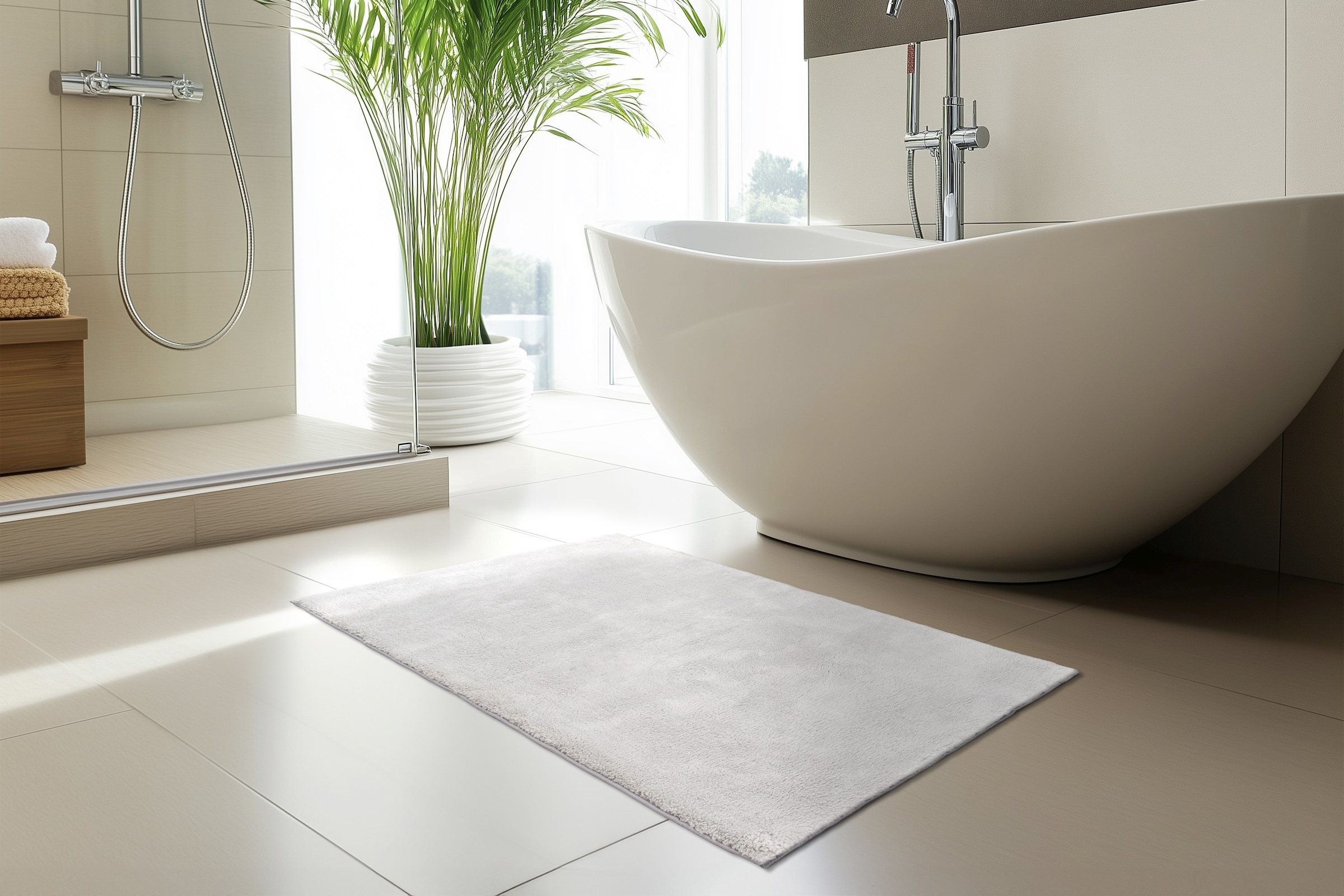 Badematte KAYOOMsilber, Polyester, Badematten, "Badematte Fresh Step 525", Kurzflor