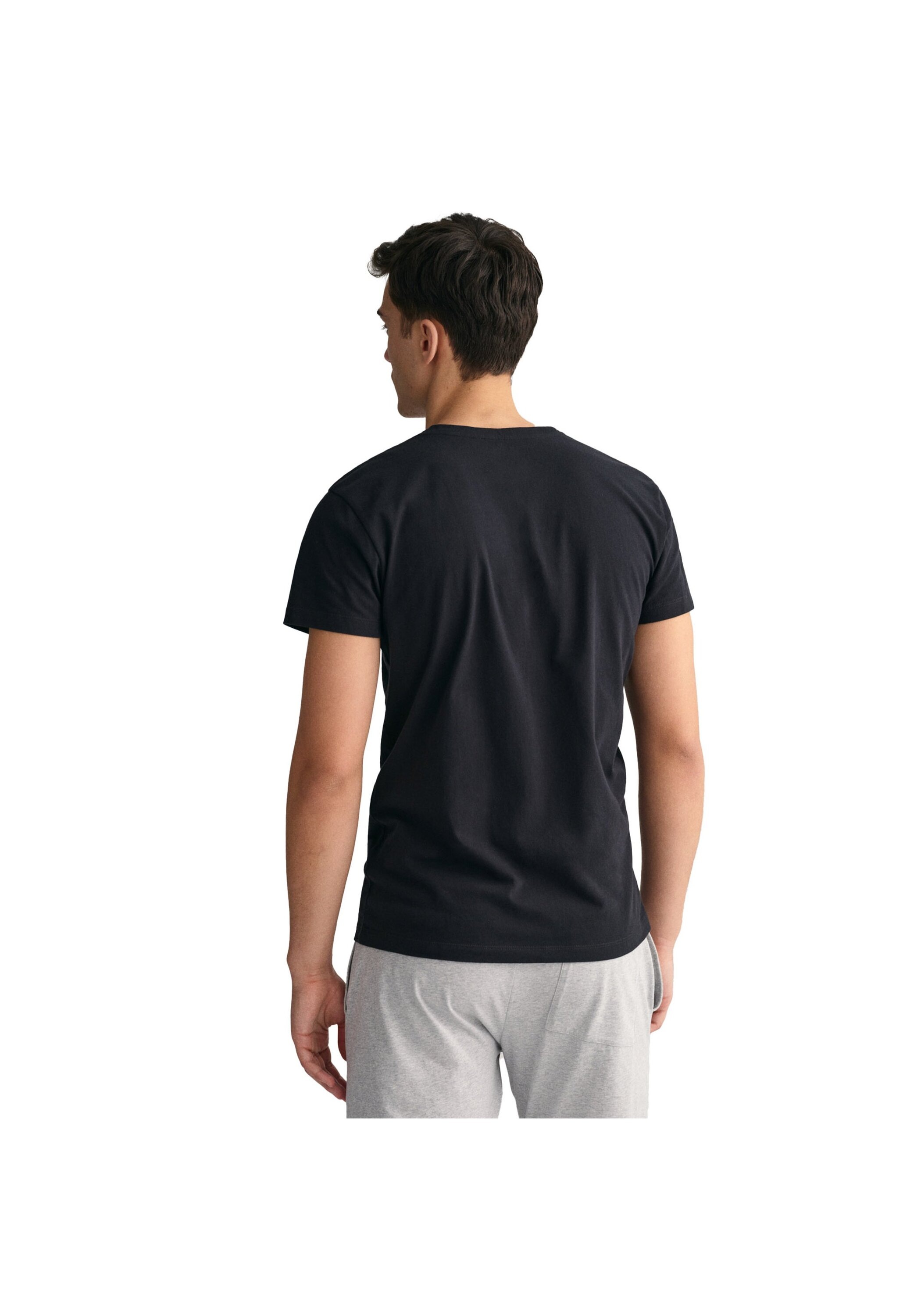 GANT V-Neck T-Shirt 2-Pack Black 3XL 3