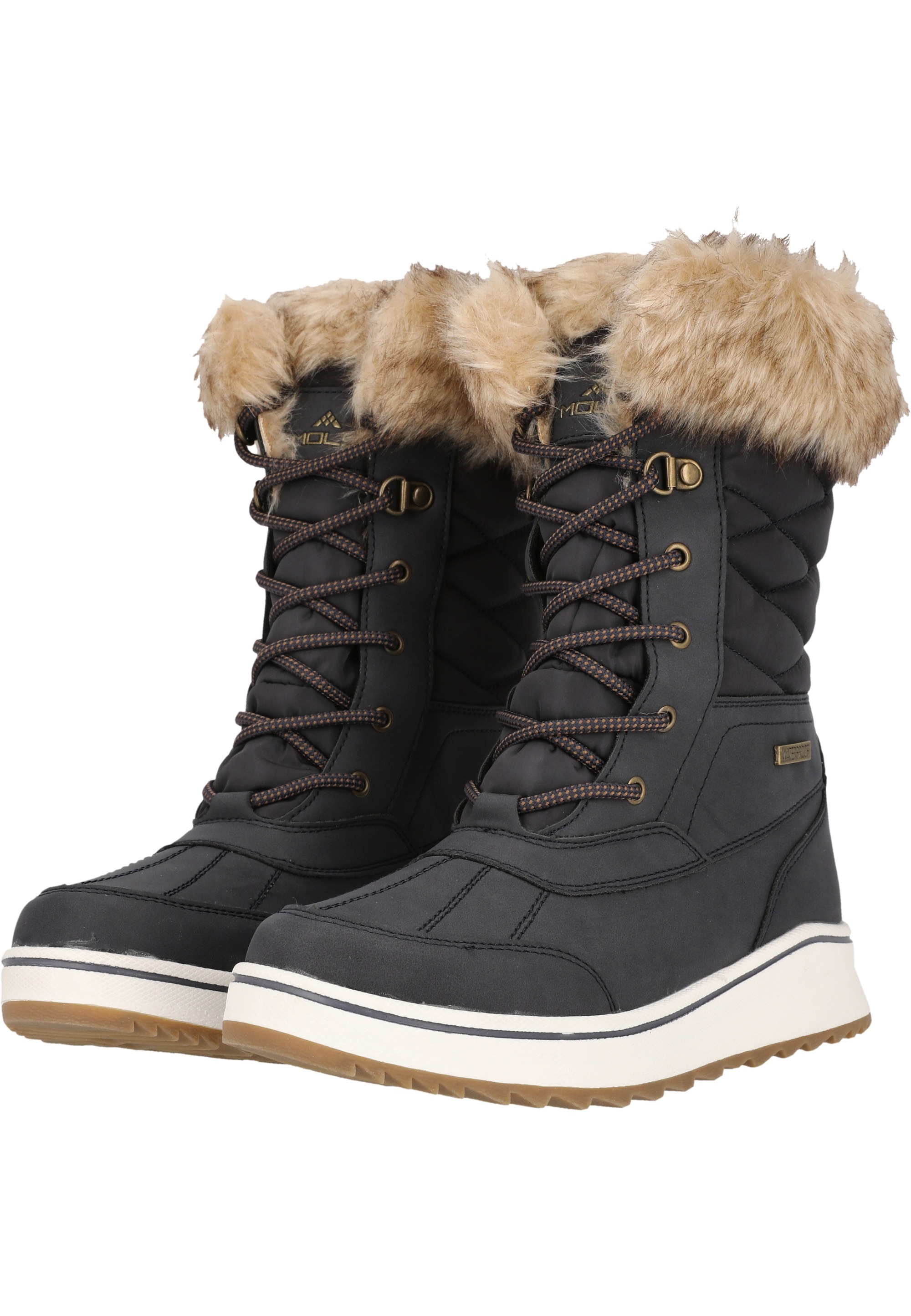 Stiefel MOLS "Sentian", Damen, Gr. 37, blau (dunkelblau), Kunstfaser, Polyurethane, Schuhe Stiefel, mit kuschelig-warmem Innenfutter 3