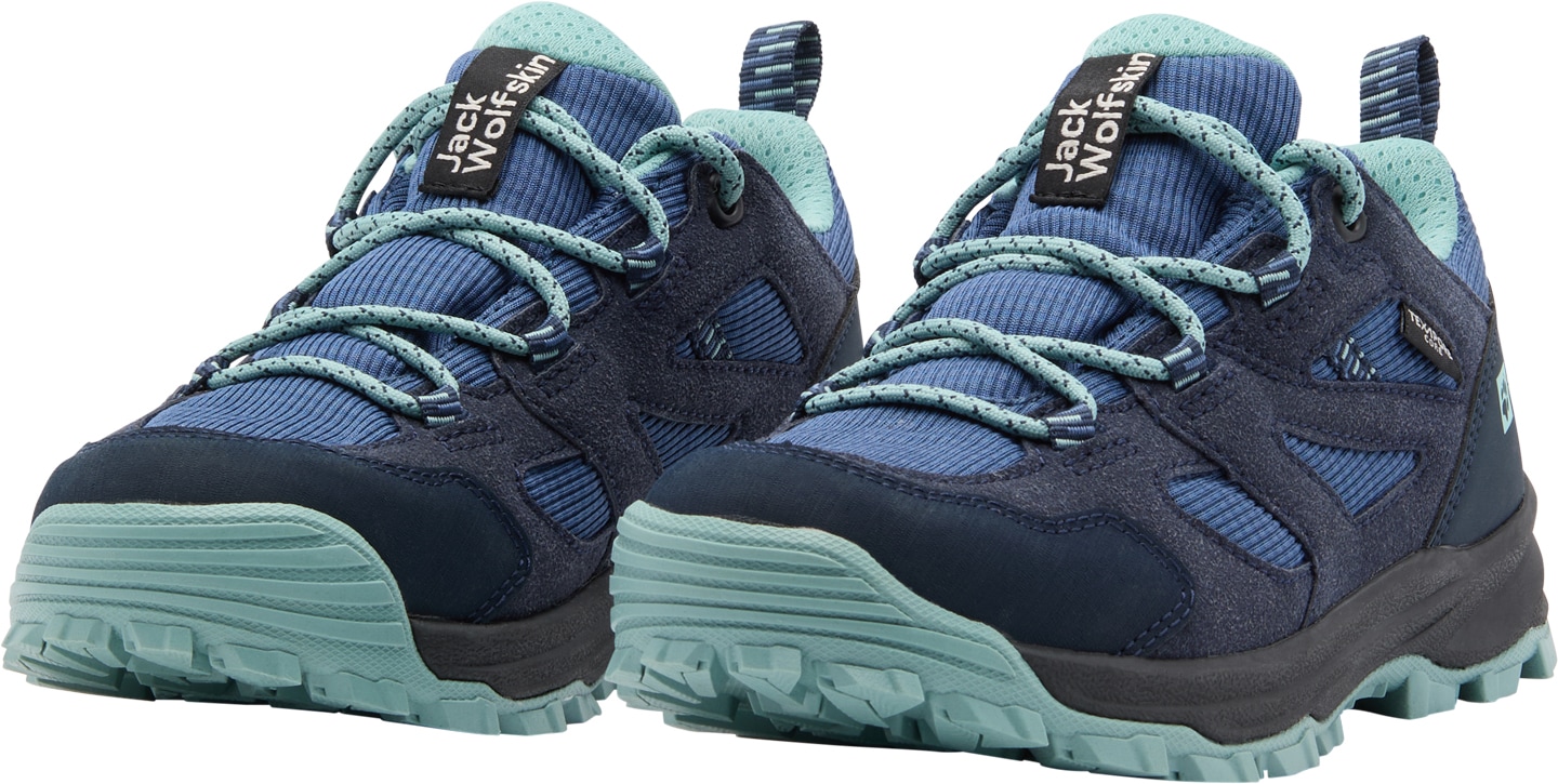 JACK WOLFSKIN Kinder Wanderschuh "VOJO TOUR TEXAPORE LOW K", Gr. 32, blau, Synthetik, Textil, Schuhe, wasserdicht, Trekkingschuh