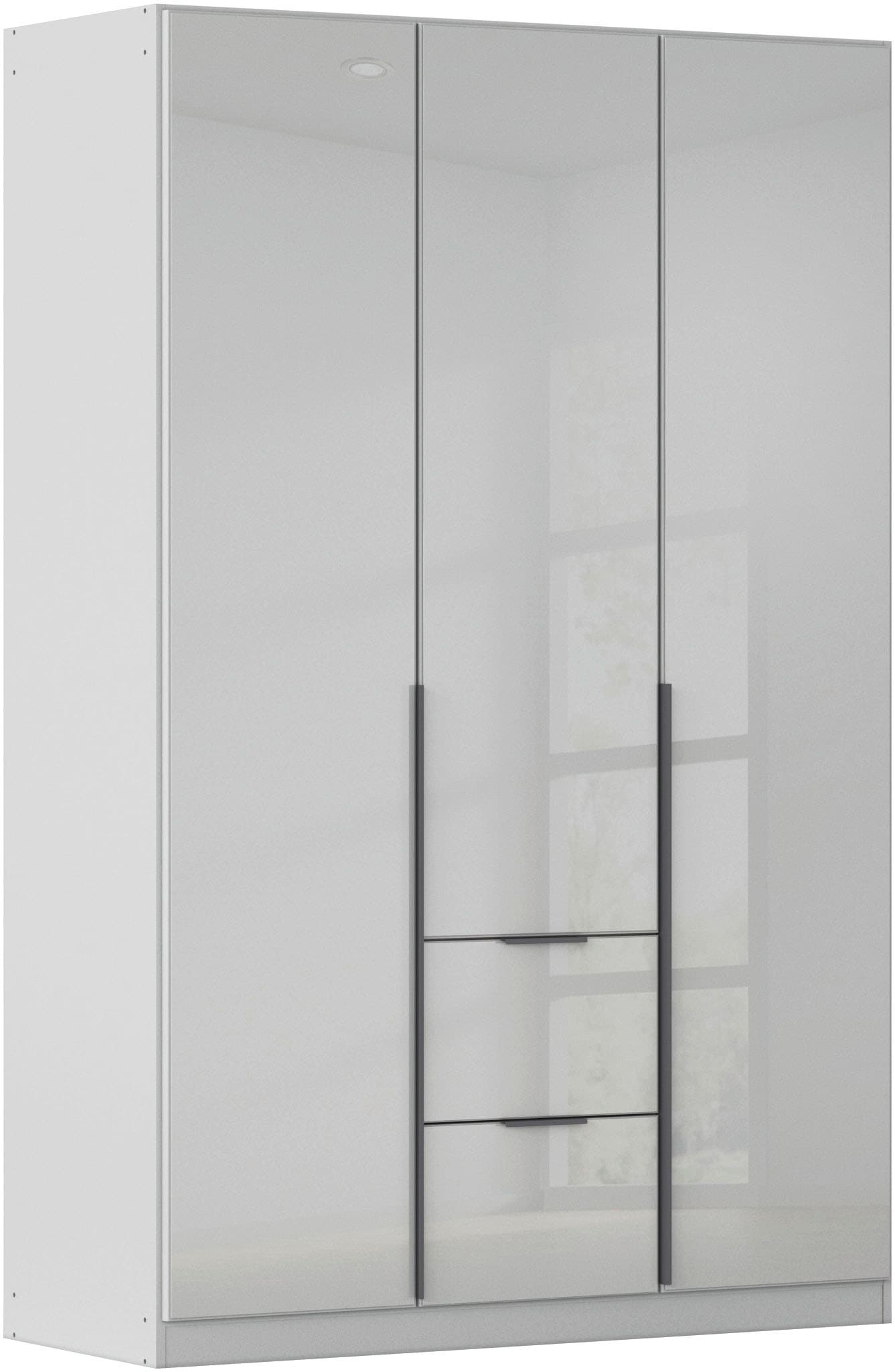 OTTO home Drehtürenschrank "Kleiderschrank Kleiderschränke Schrank Garderobe AGORDO mit Glasfront" in zwei Griff-Farben, Breiten 91-360 cm, mit Außenschubkästen, in 7 Breiten und 2 Höhen MADE IN GERMANY