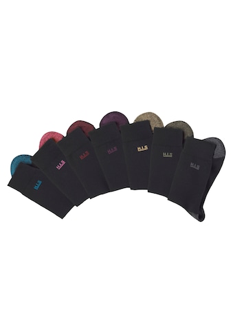 H.I.S Socken, (7 Paar), mit farbiger Spitze und Ferse kaufen