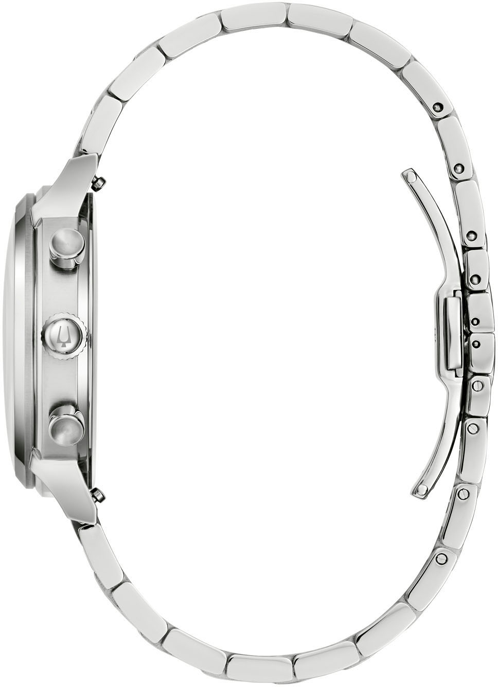 Bulova Chronograph, Quarzuhr, Armbanduhr, Herrenuhr, Edelstahlarmband, analog, Tag