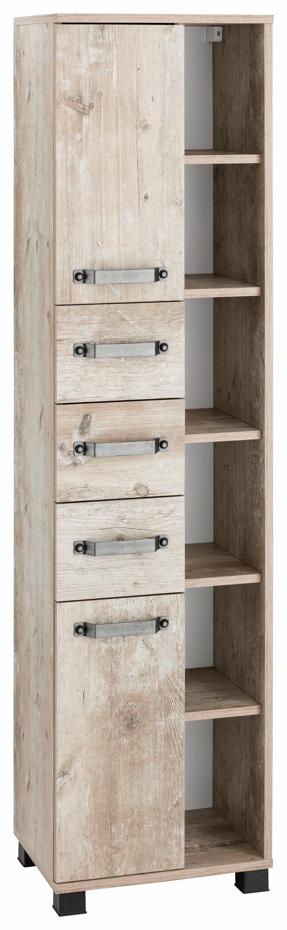 Schildmeyer Hochschrank »Milan«, Breite 42 cm, mit 2 Türen, 3 Schubladen & 6 offenen... kaufen