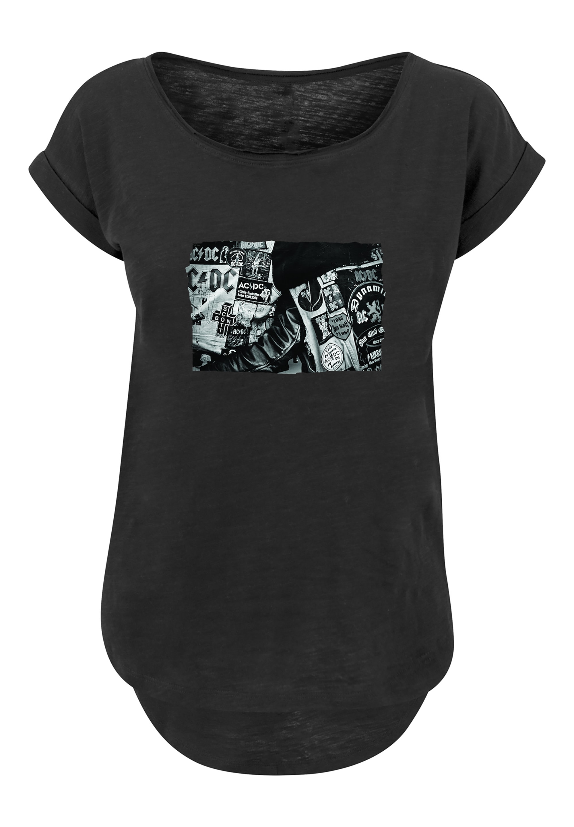F4NT4STIC T-Shirt »ACDC Badges And Posters Collection«, Print