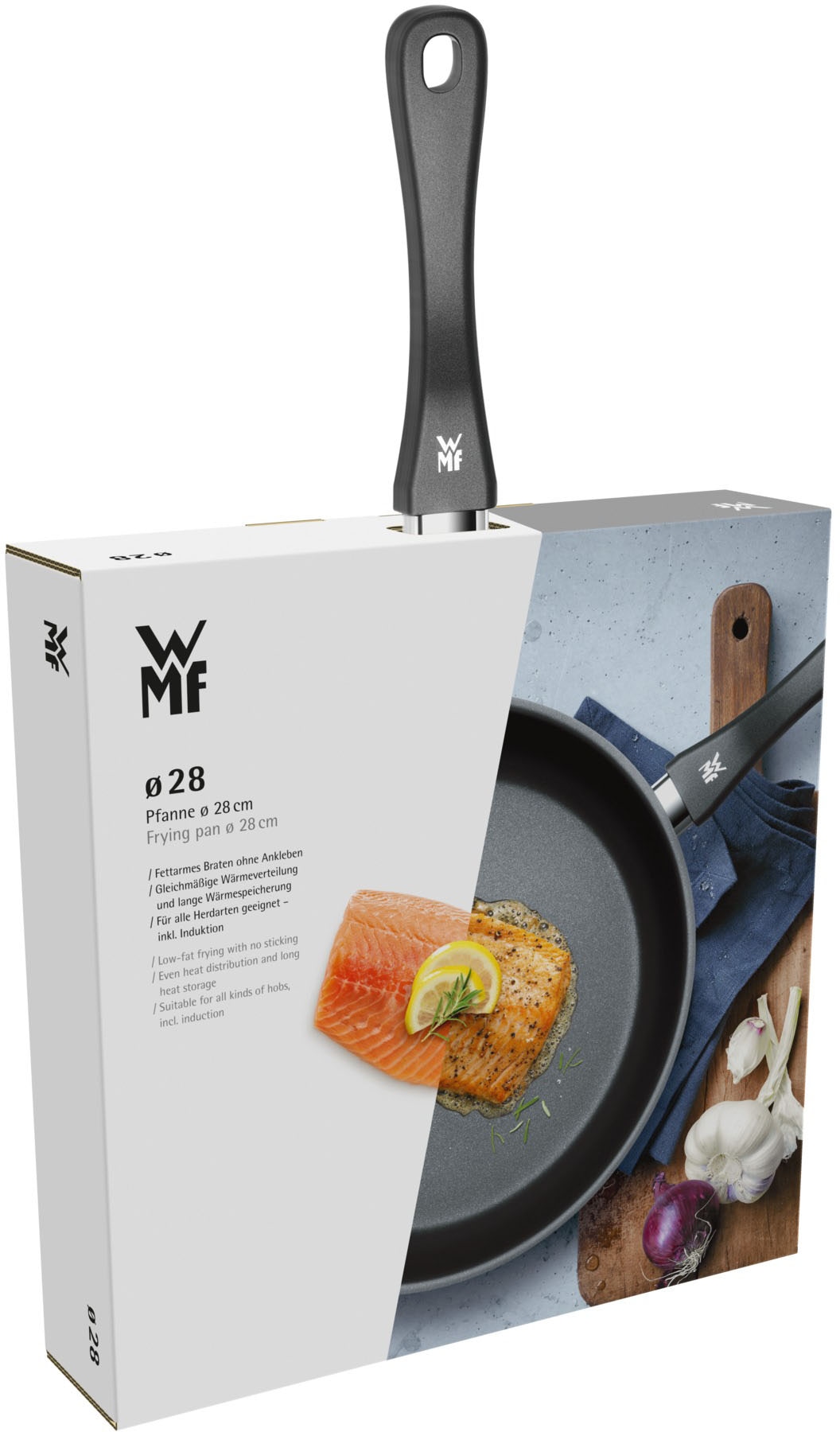 WMF Bratpfanne »Devil Edelstahlpfanne Induktion«, Cromargan® Edelstahl Rostfrei 18/10, PTFE beschichtet, für alle Herdarten geeignet, Kunststoffgriff