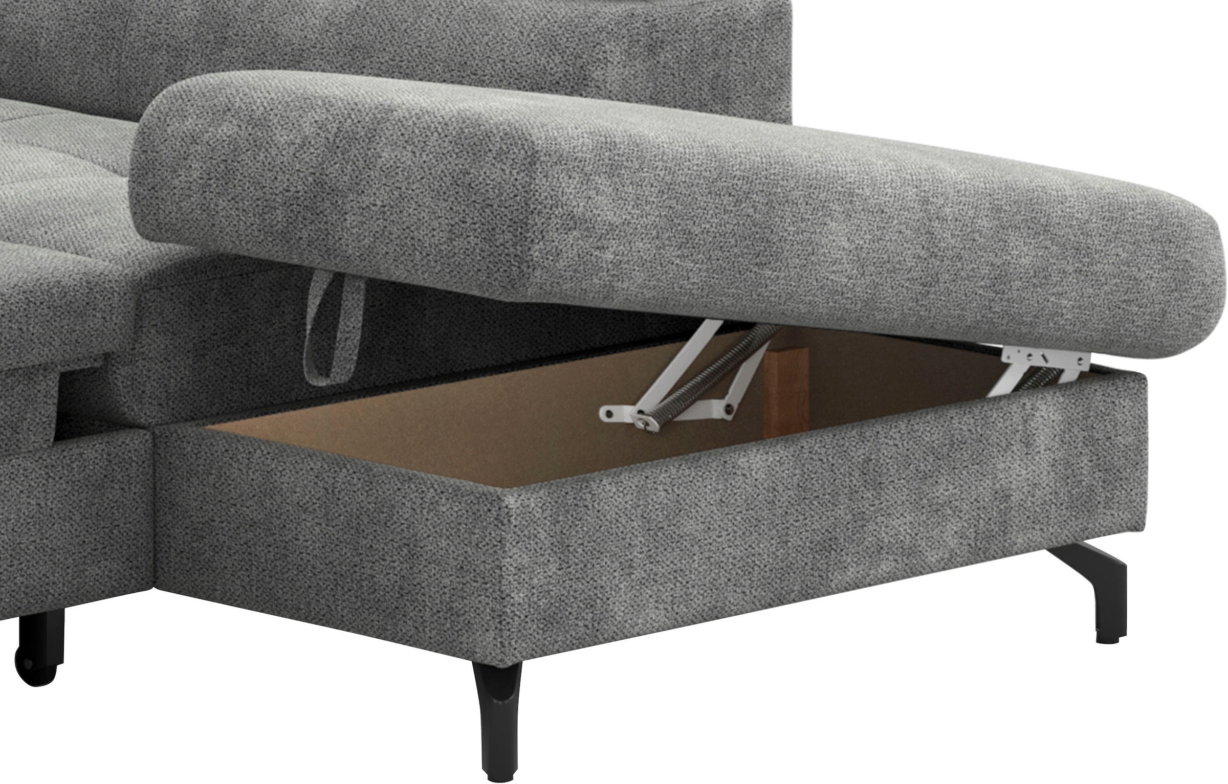 COTTA Ecksofa »Aura L-Form«, mit Schlaffunktion, Bettkasten und Kopfteilverstellung