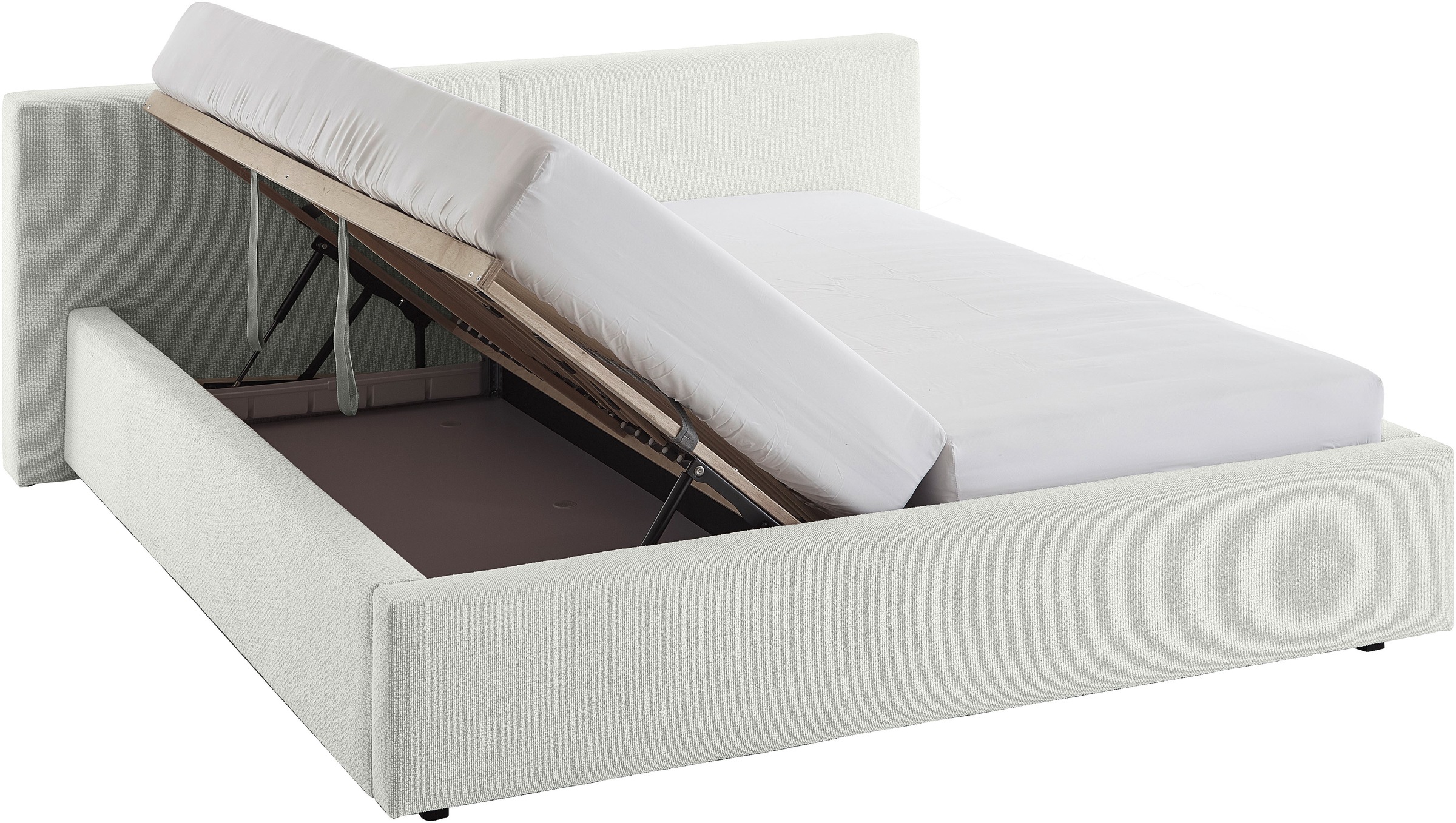 meise.möbel Polsterbett »Cube wahlweise mit Matratze und Bettkasten«, extra flaches Kopfteil, erhältlich in den Breiten 140cm, 160cm & 180cm