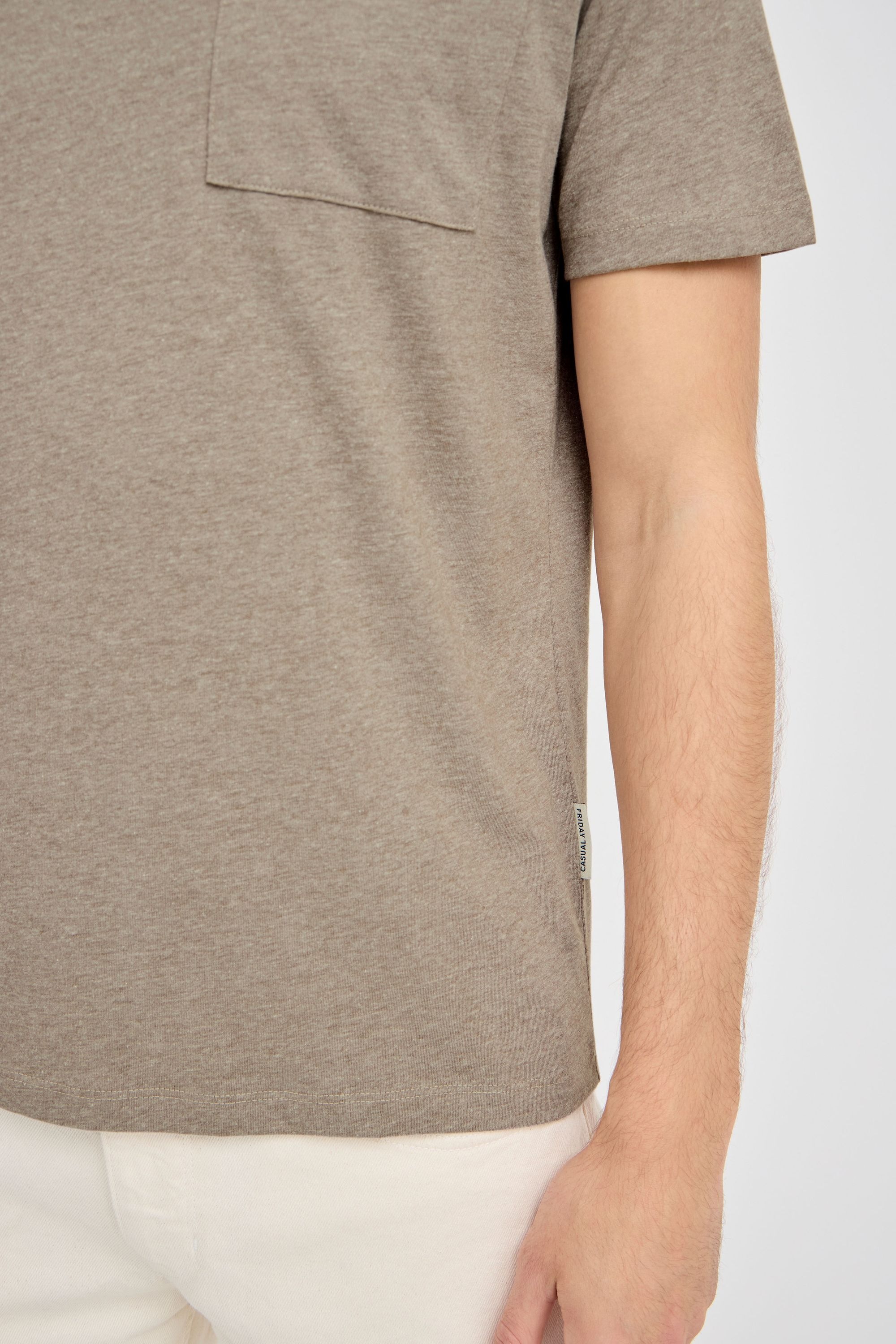 Casual Friday T-Shirt »T-Shirt CFJASPER mélange tee with chest pocket«