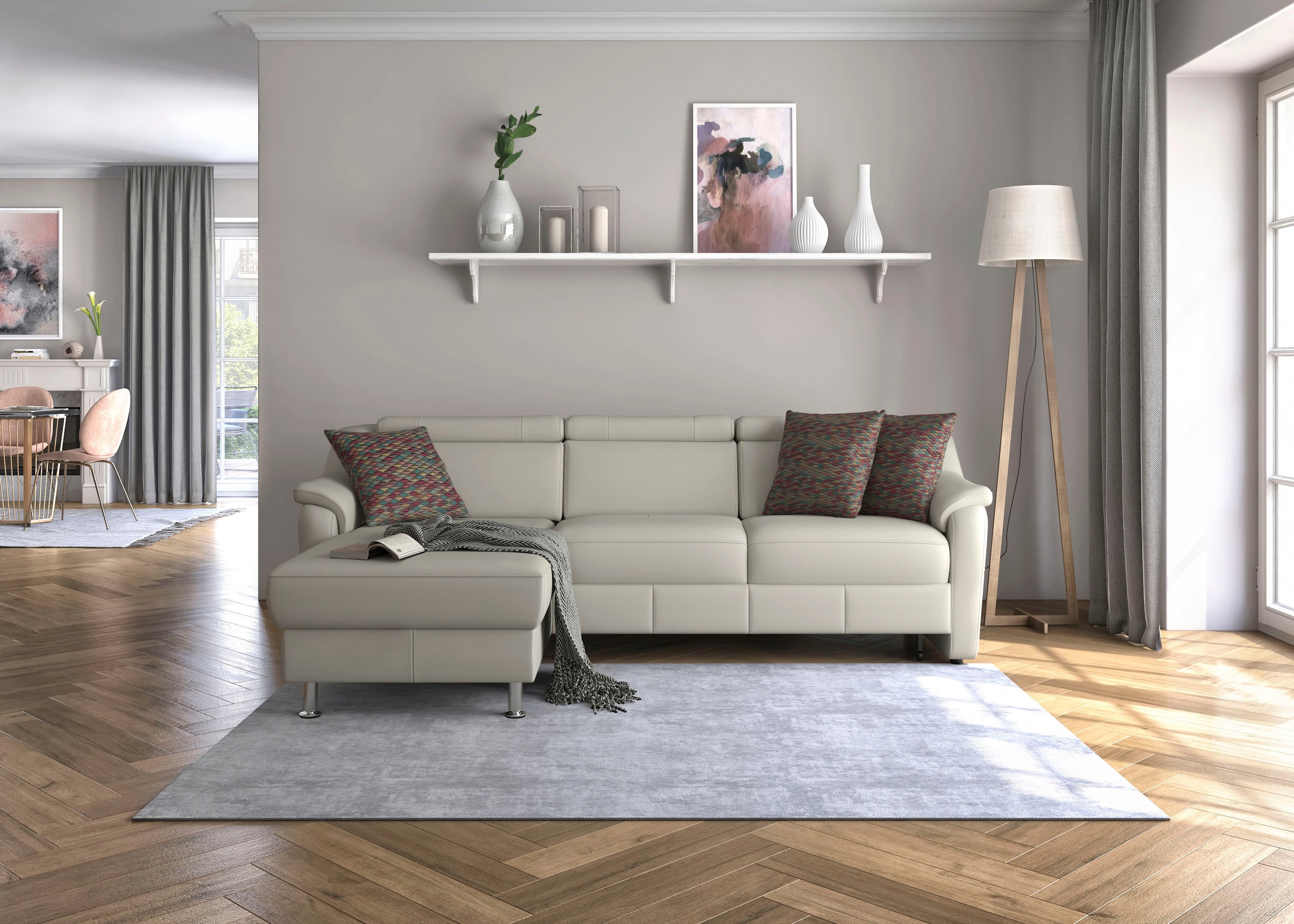 sit&more Ecksofa »Freetown L-Form«, inklusive Kopfteilverstellung und komfortablem Federkern