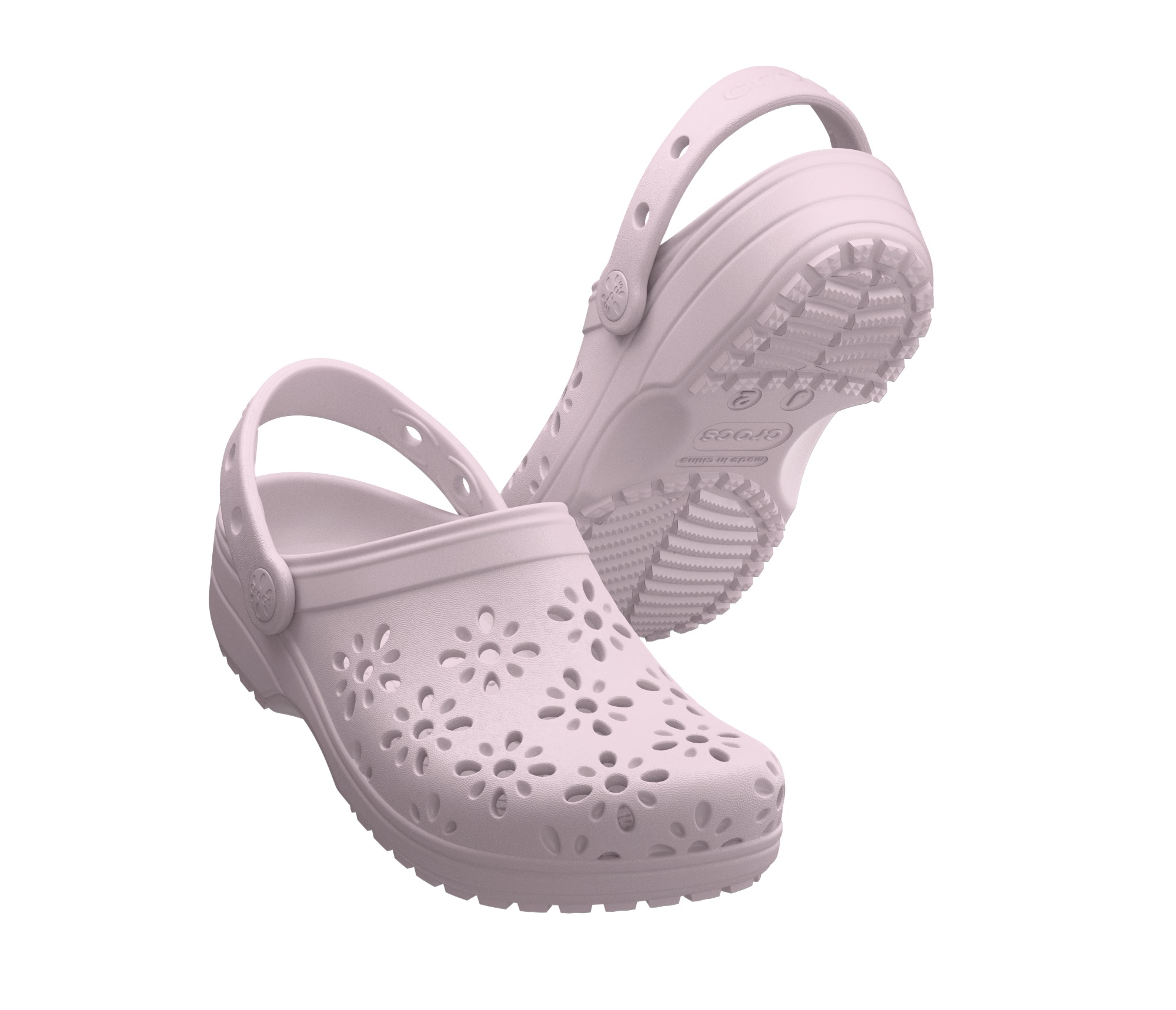 Crocs Clog »Classic Floral Cut Out Clog«, Sandale mit schwenkbarem Fersenriemen