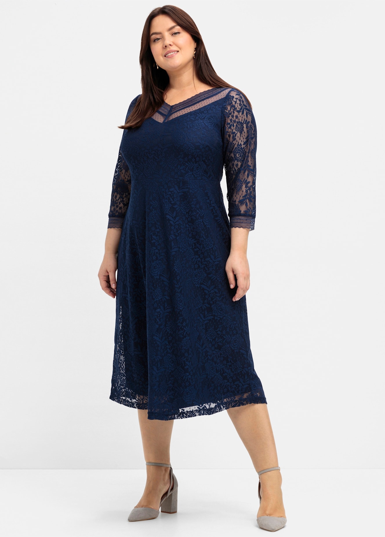 Sheego Spitzenkleid "Abendkleid" günstig online kaufen