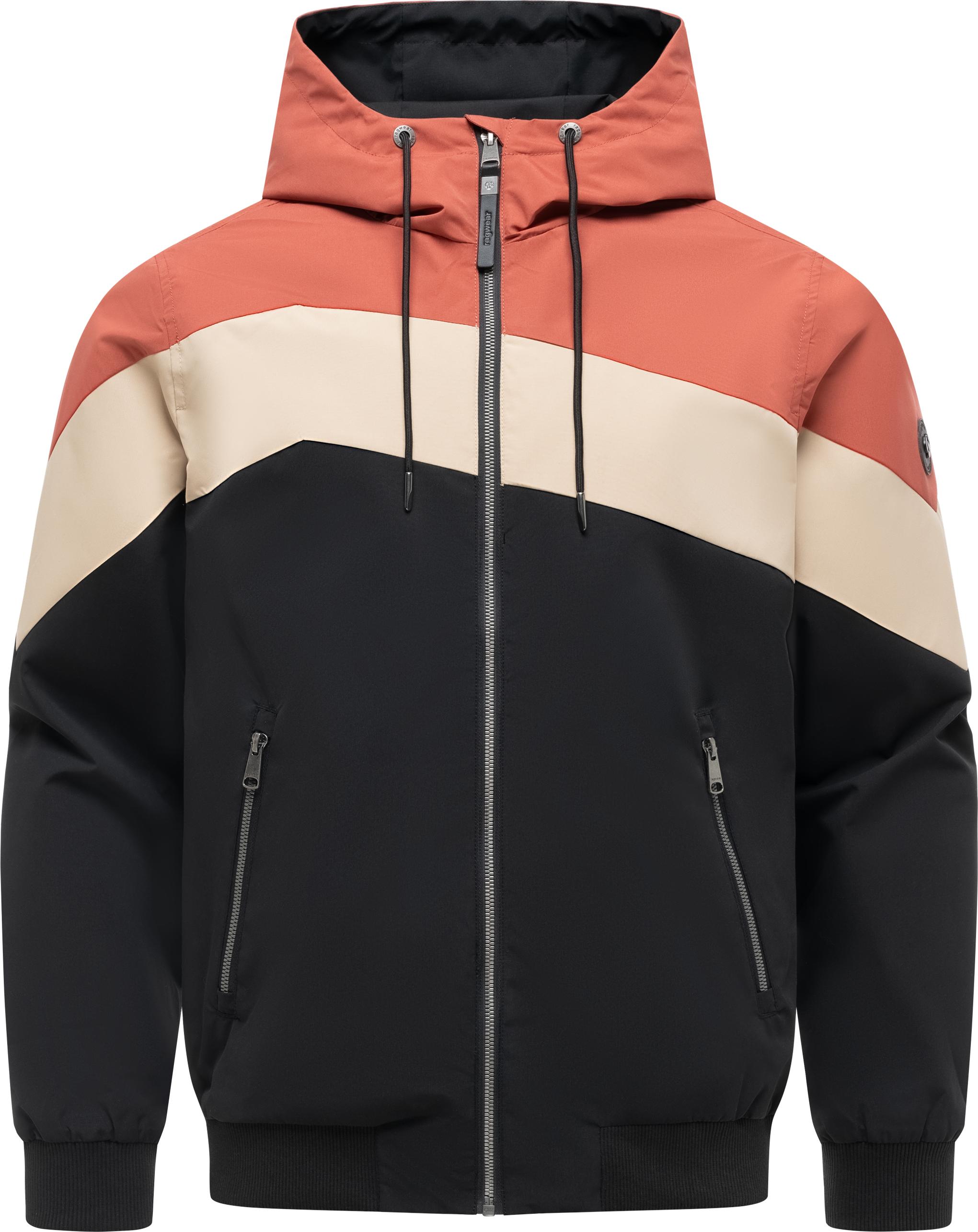 Ragwear Outdoorjacke "Stewie Block YOUMODO" mit Kapuze stylische Herren Übergangsjacke mit großer Kapuze