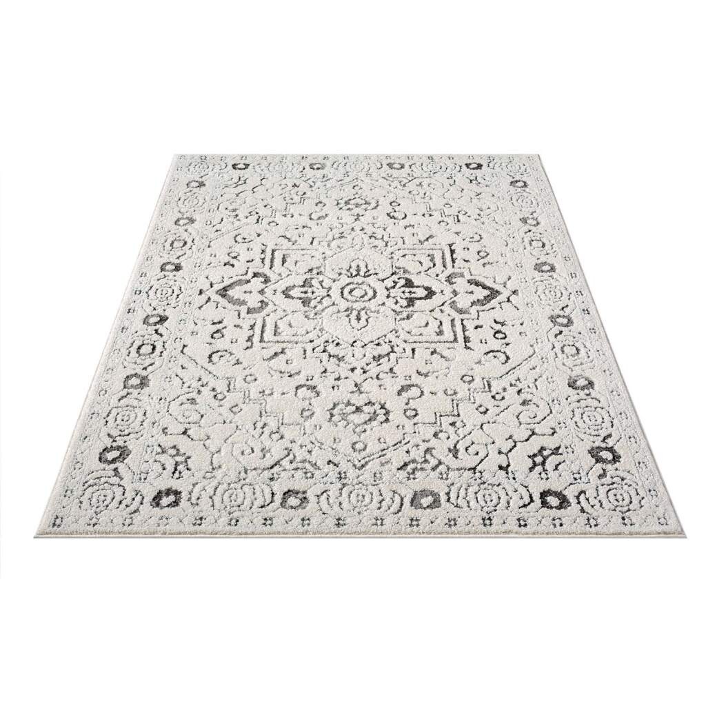 Carpet City Teppich »LOUNGE 0638«, rechteckig, 15 mm Höhe, Kurzflor-Teppich Modern, Hoch-Tief-Struktur, Wohnzimmer, Schlafzimmer